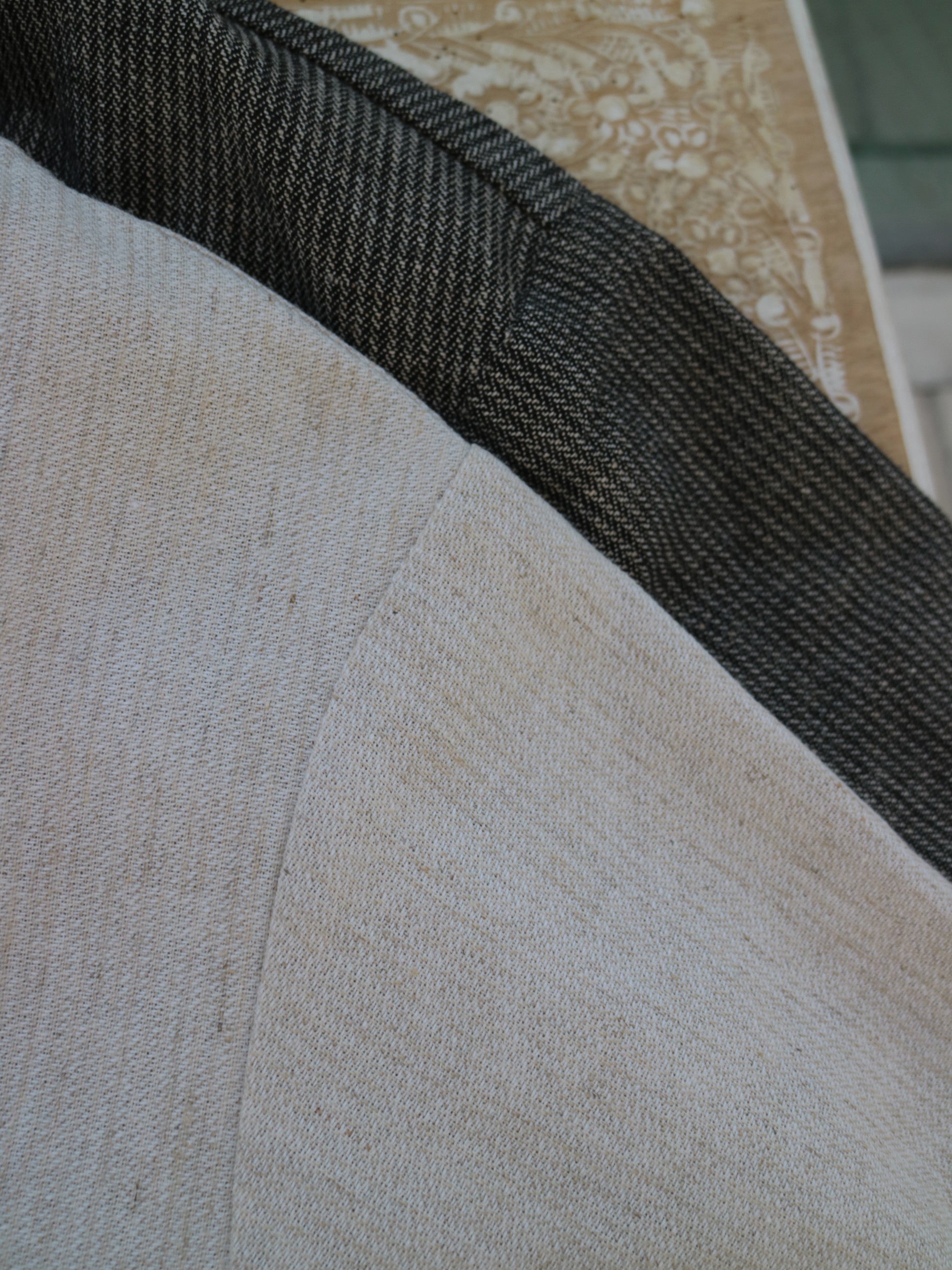 doux bleu リネンレーヨン ストライプジャケット DB-2547-016