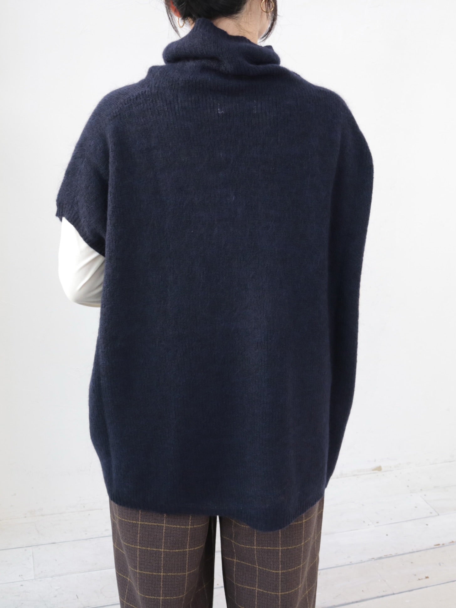 YARRA モヘアブレンドタートルニットベスト YR-1548-227