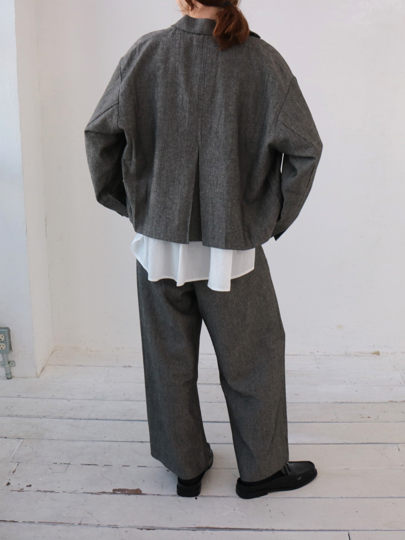 doux bleu リネンレーヨン ストライプパンツ DB-2545-015