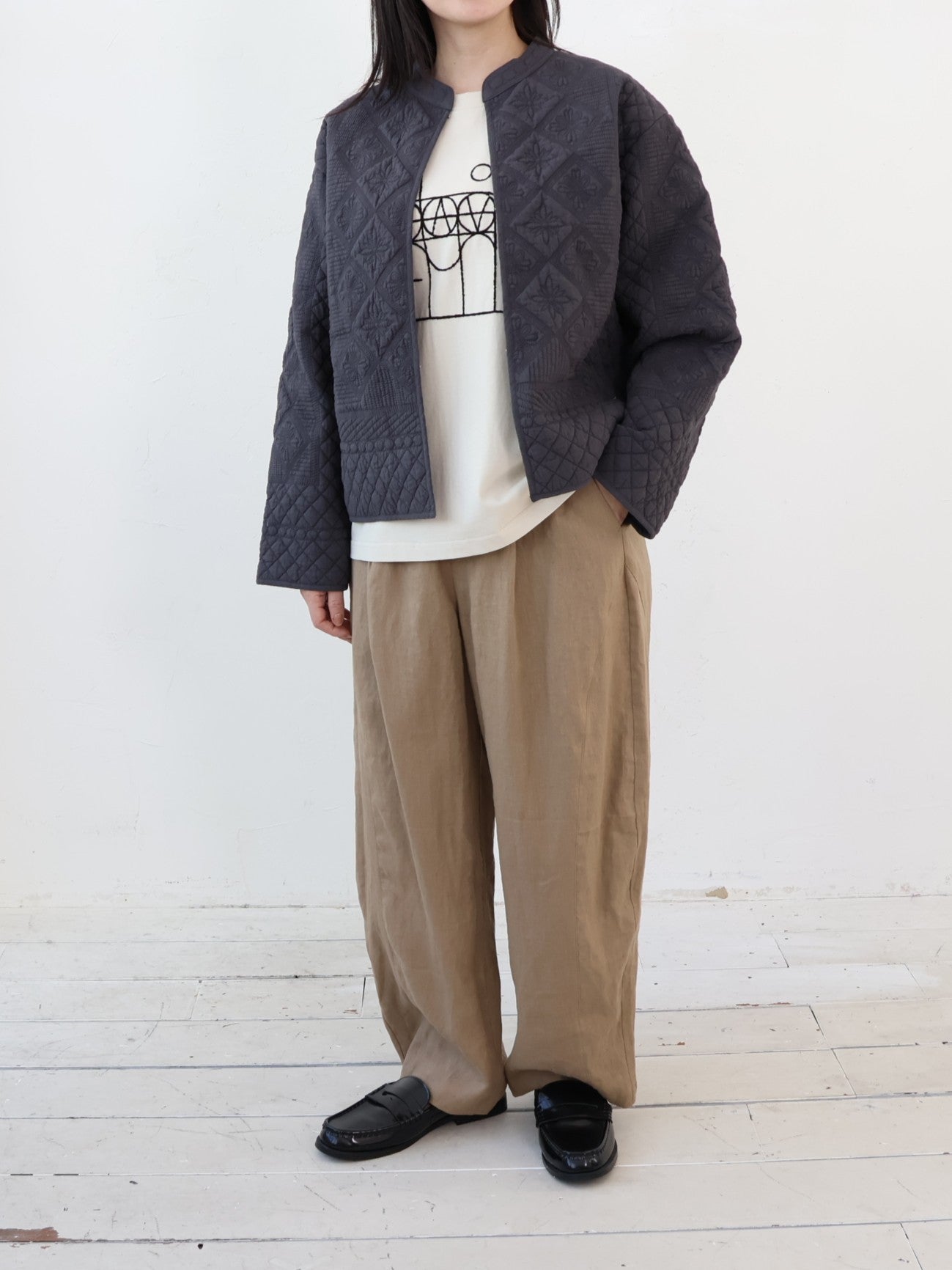 doux bleu horse刺繍Tシャツ DB-2641-001