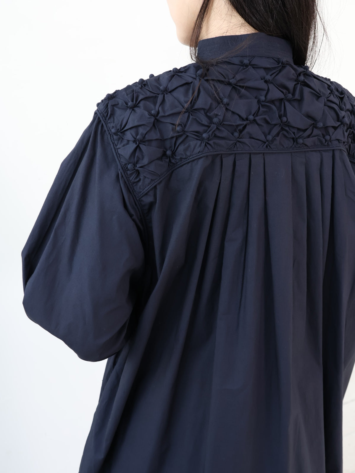 doux bleu ドットスモッキング カフタンワンピース DB-2644-030