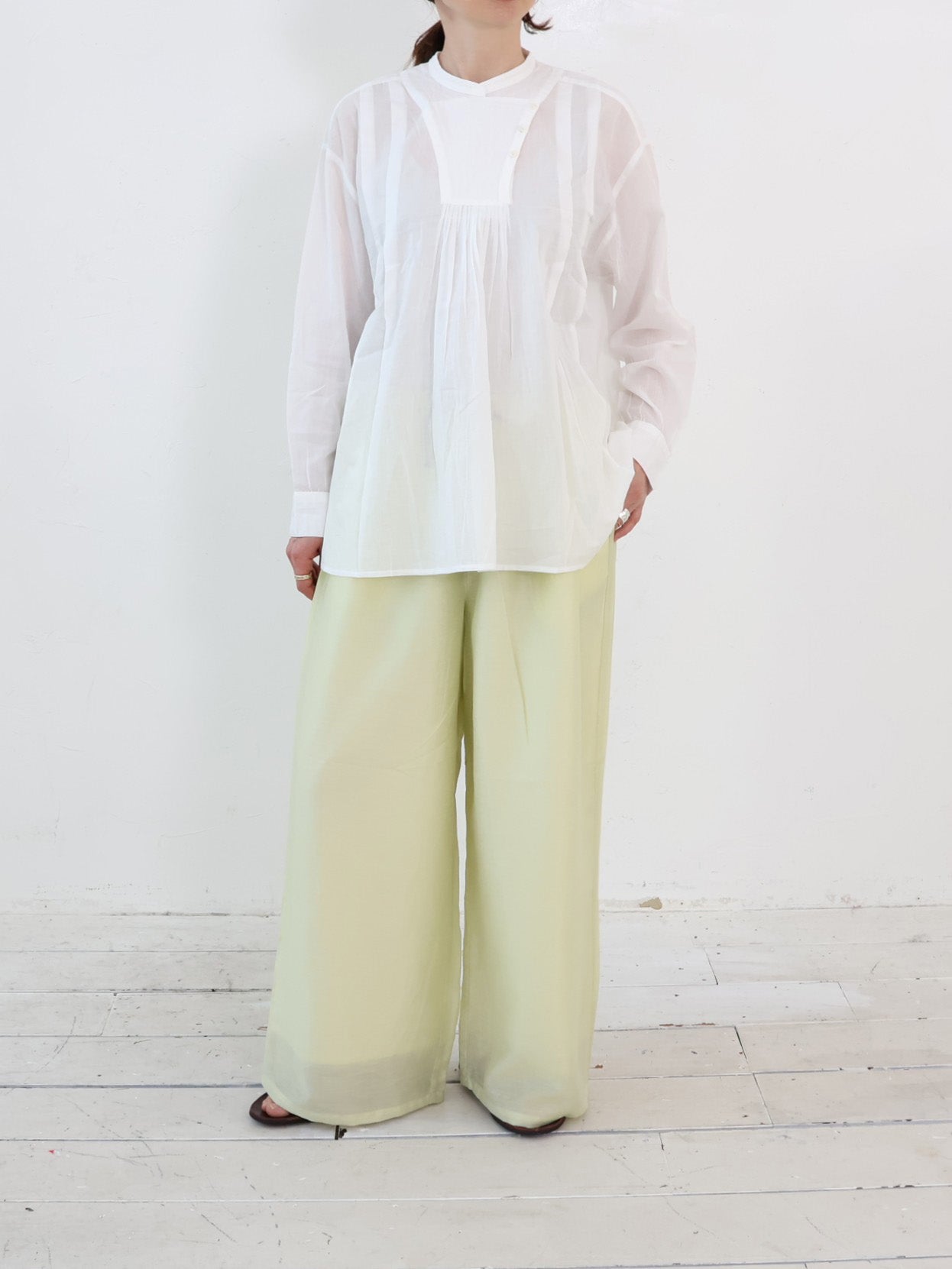 doux bleu シアーワイドイージーパンツ DB-2615-037