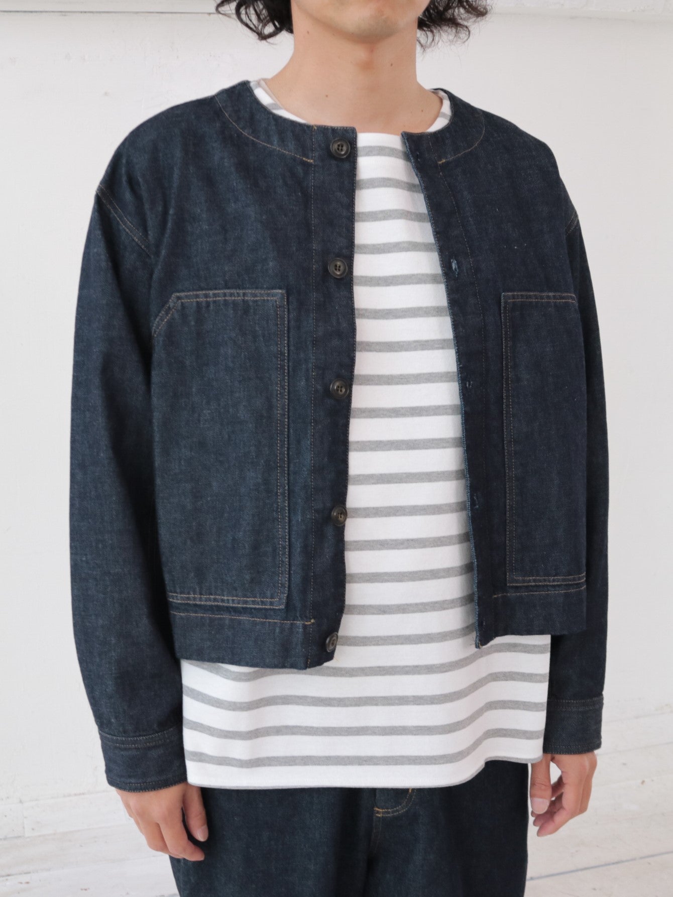 YARRA NEU 10ozノーカラーJAPANデニムジャケット NU-5517-416
