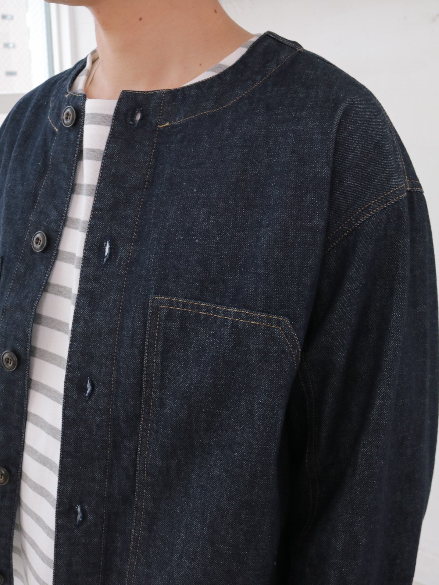 YARRA NEU 10ozノーカラーJAPANデニムジャケット NU-5517-416
