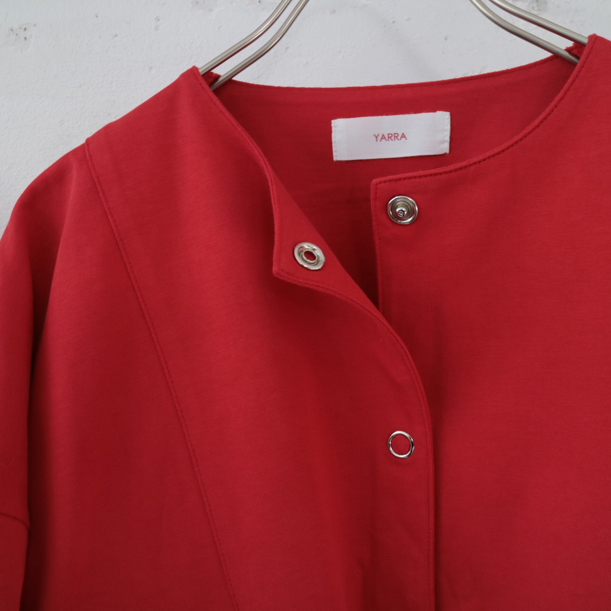 YARRA ドットボタンカットカーディガン YR-1441-213