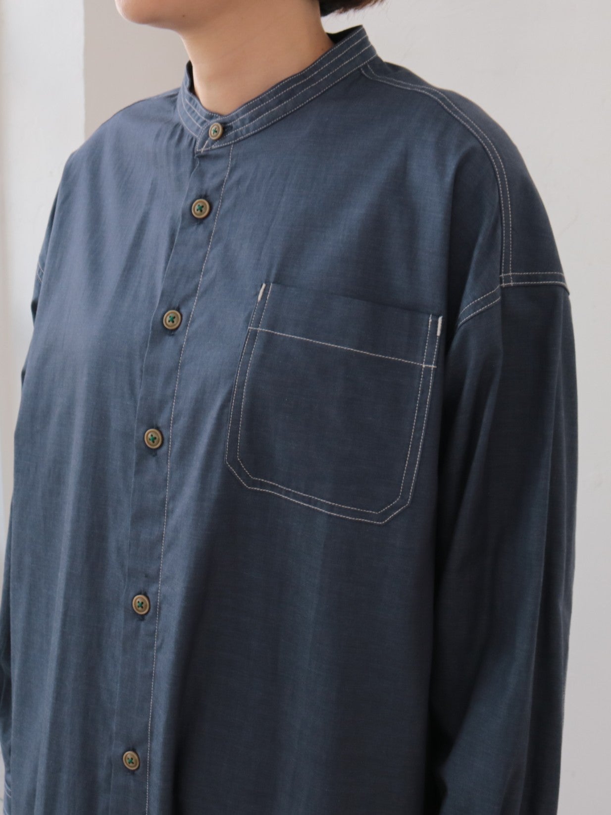 YARRA NEU SIDGRASインディゴライクワンピース NU-5614-413