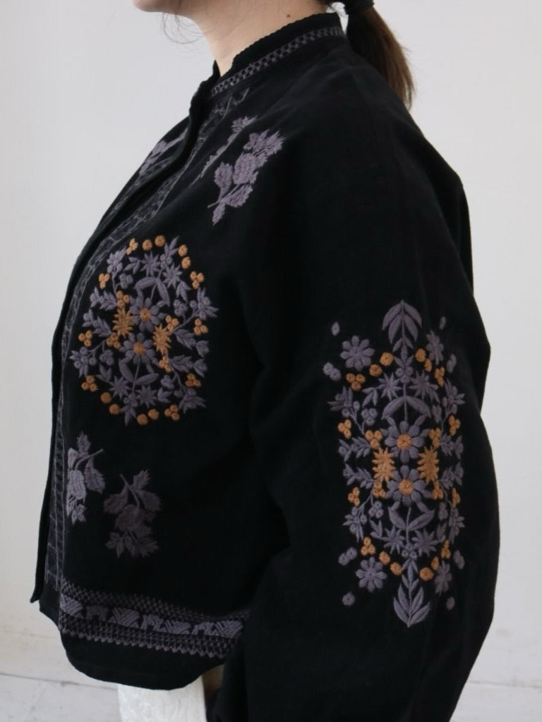 YARRA INDIA刺繍コーデュロイブラウス YR-1553-268