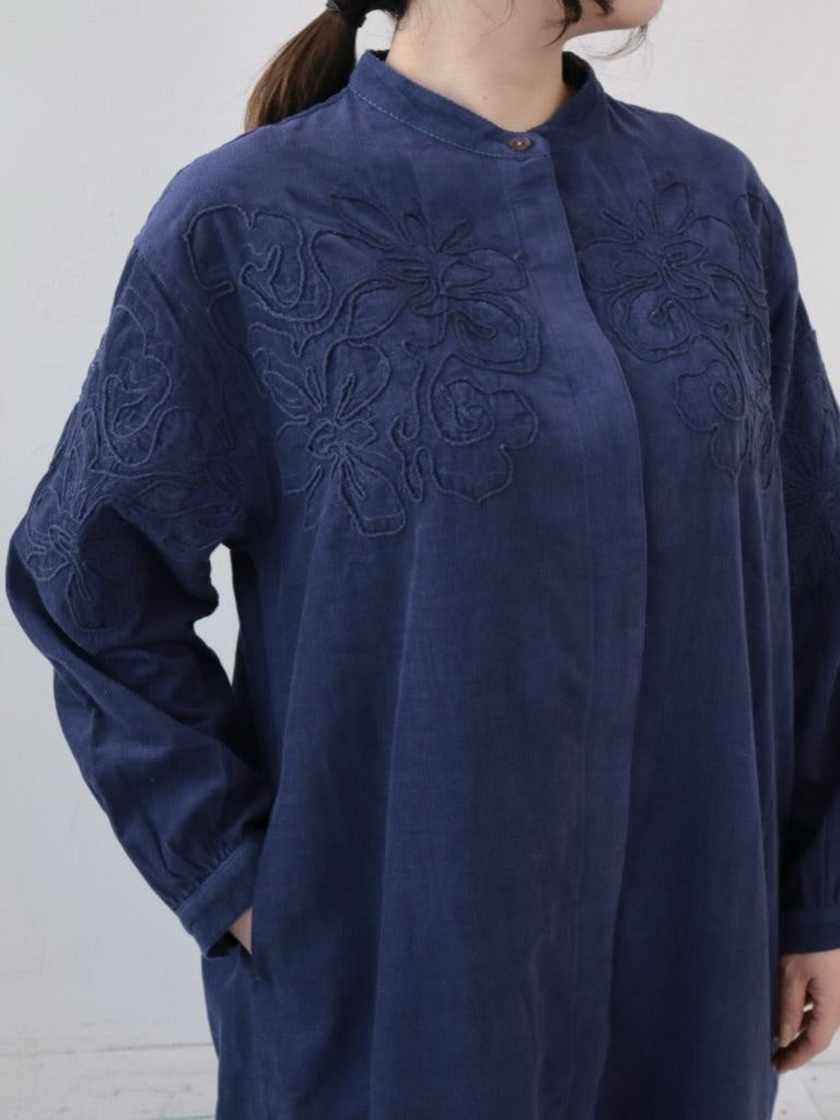 YARRA INDIA刺繍コーデュロイワンピース YR-1554-267