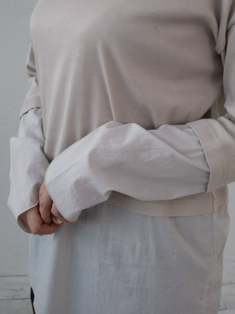 YARRA 布帛コンビレイヤードカットソー YR-1551-256