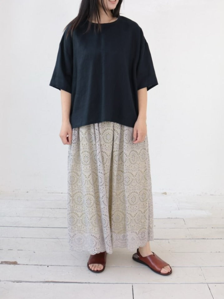 YARRA INDIAペチ付き刺繍スカート YR-1626-289
