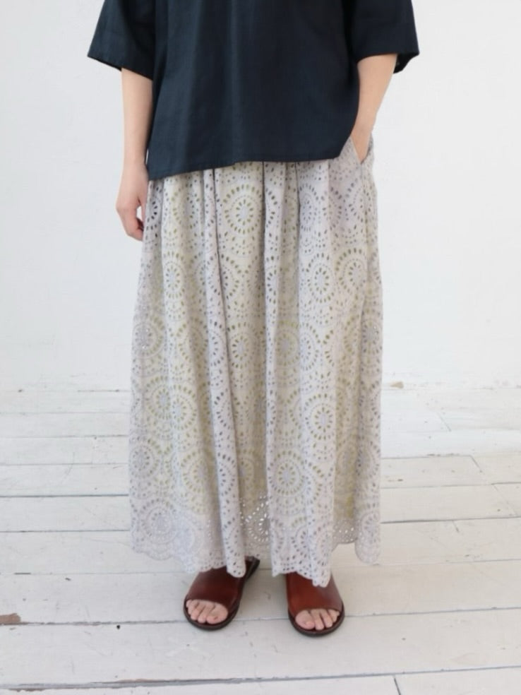 YARRA INDIAペチ付き刺繍スカート YR-1626-289