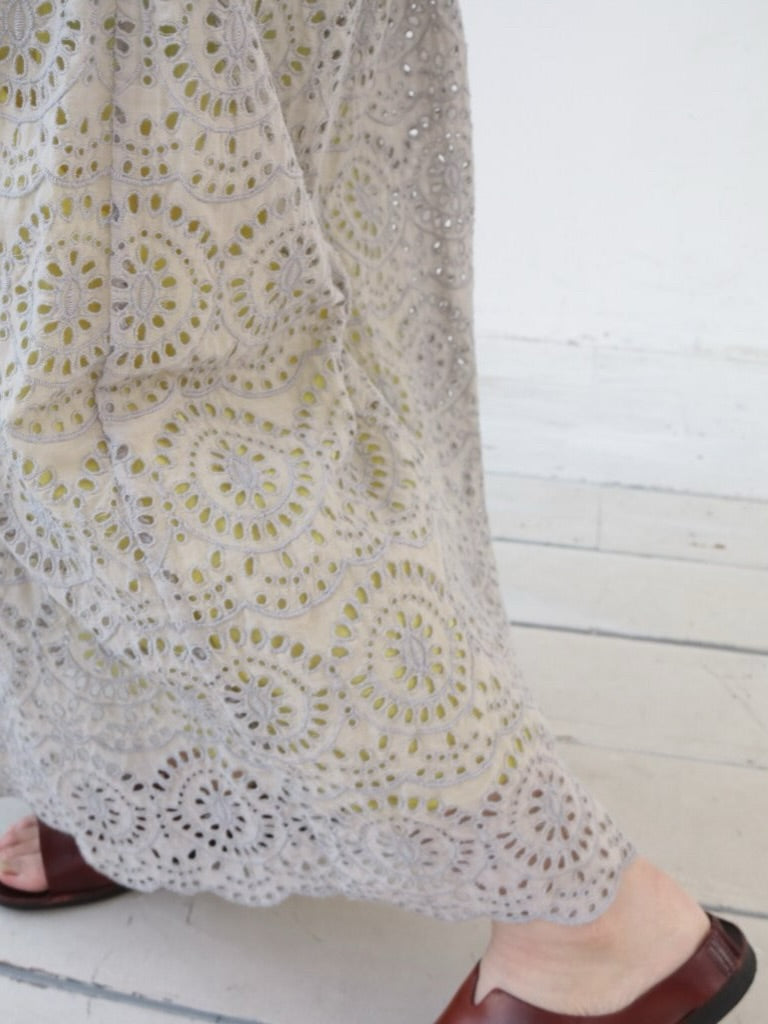 YARRA INDIAペチ付き刺繍スカート YR-1626-289