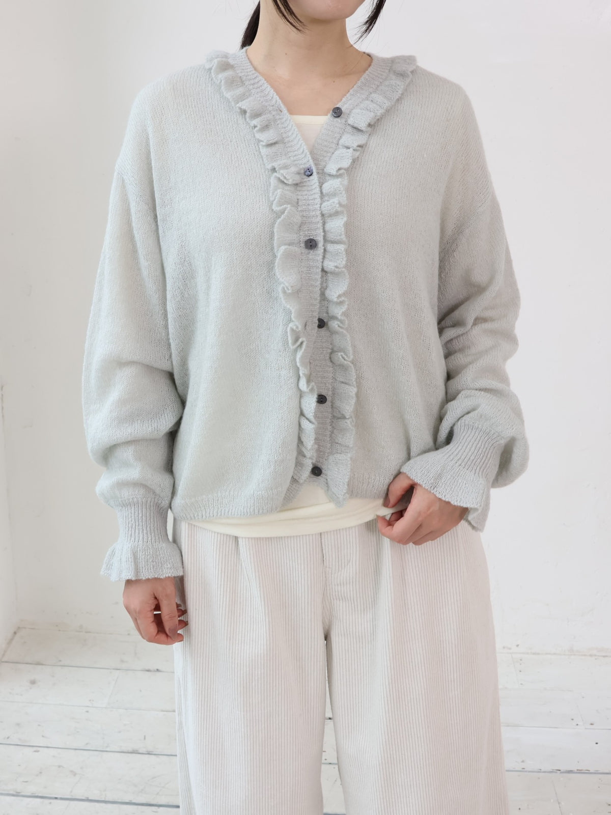 YARRA フリルニットカーデ YR-1652-260