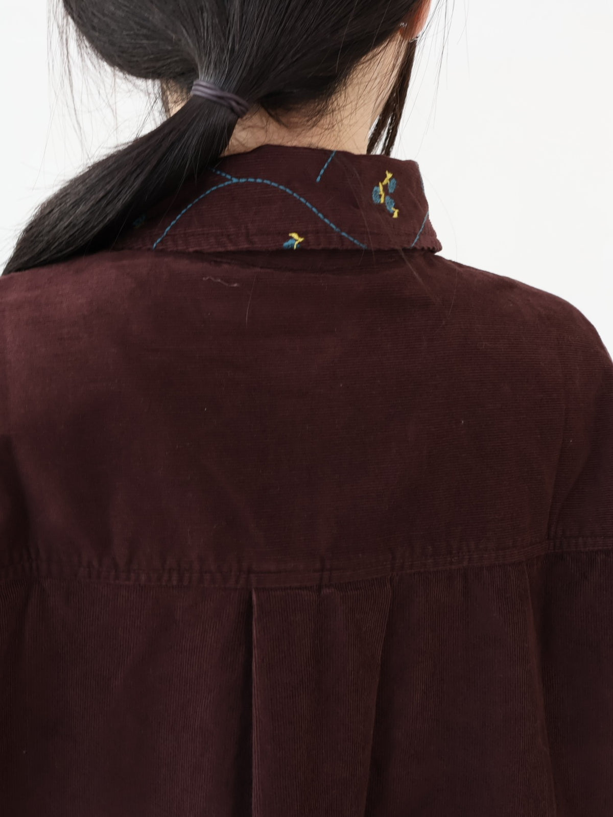 YARRA INDIAコーデュロイ刺繍ブラウス YR-1653-262