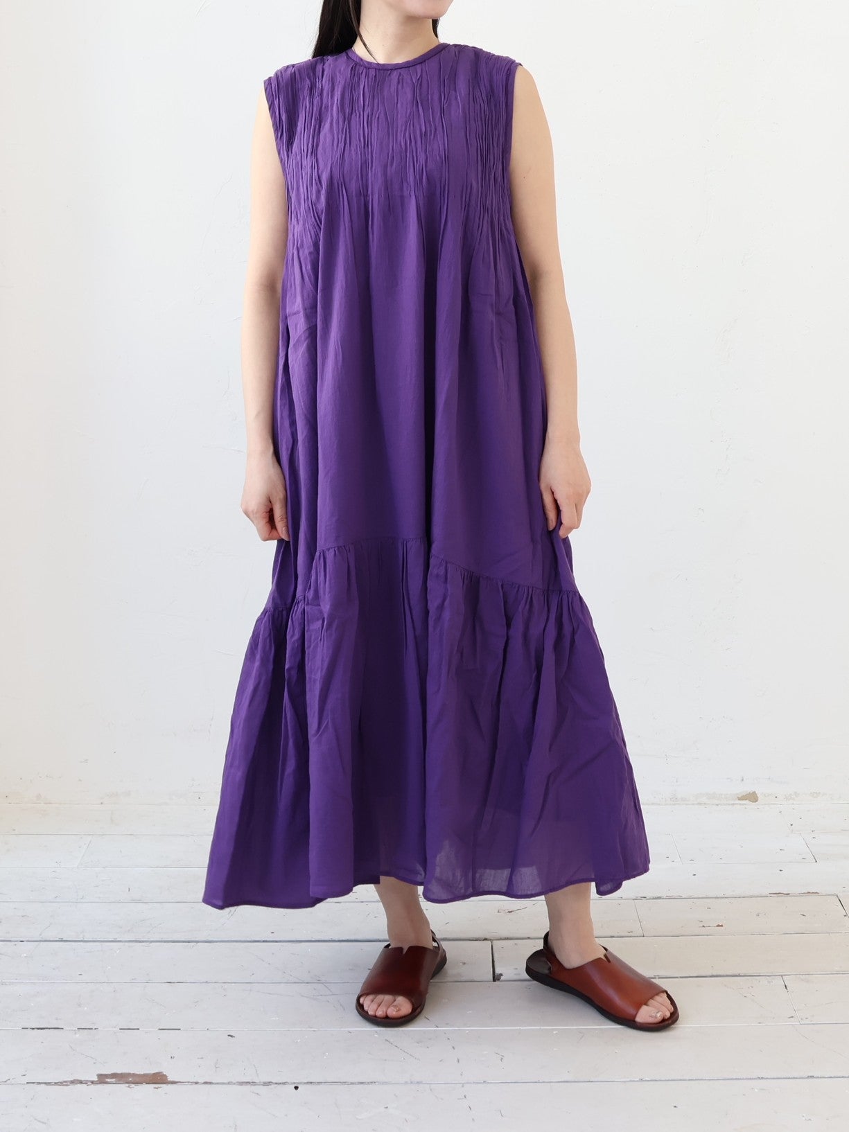 YARRA INDIAピンタックワンピース YR-1624-287