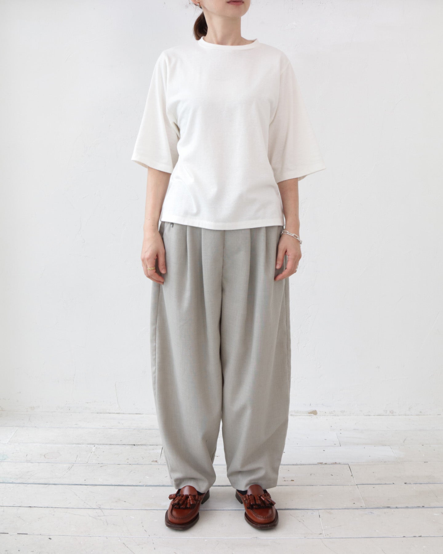 doux bleu T/R ワイドタックパンツ DB-2525-047