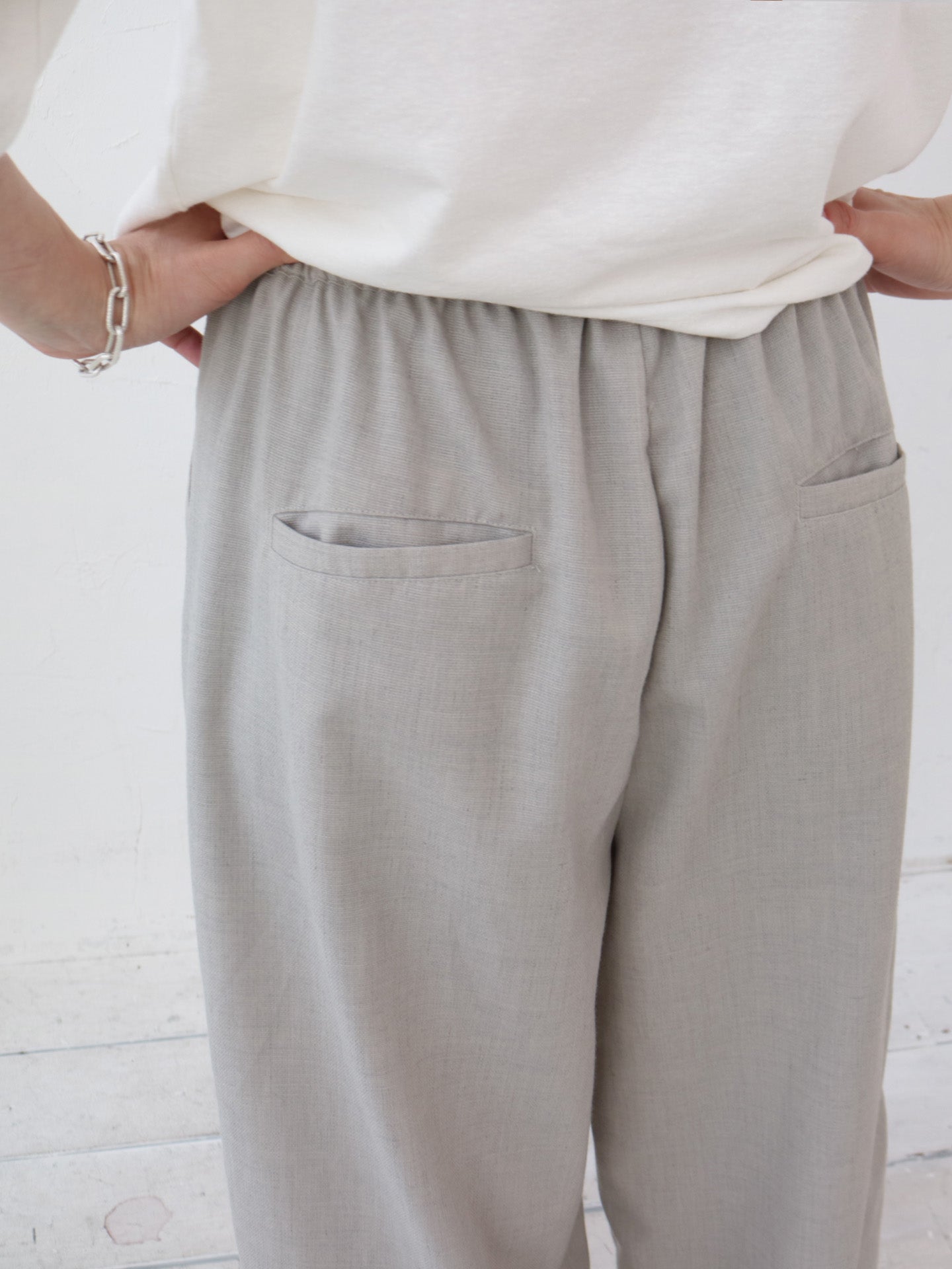doux bleu T/R ワイドタックパンツ DB-2525-047