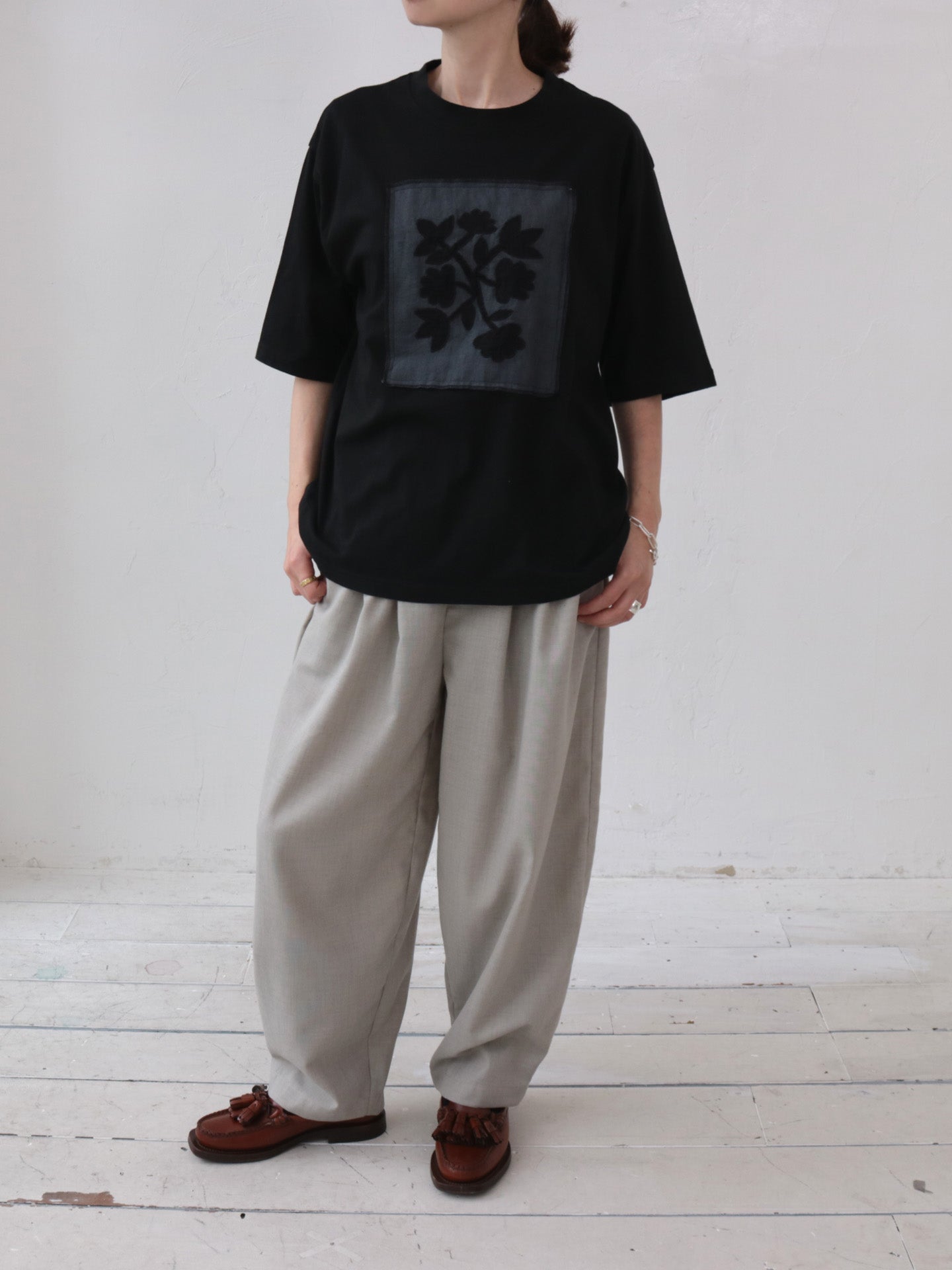 doux bleu T/R ワイドタックパンツ DB-2525-047