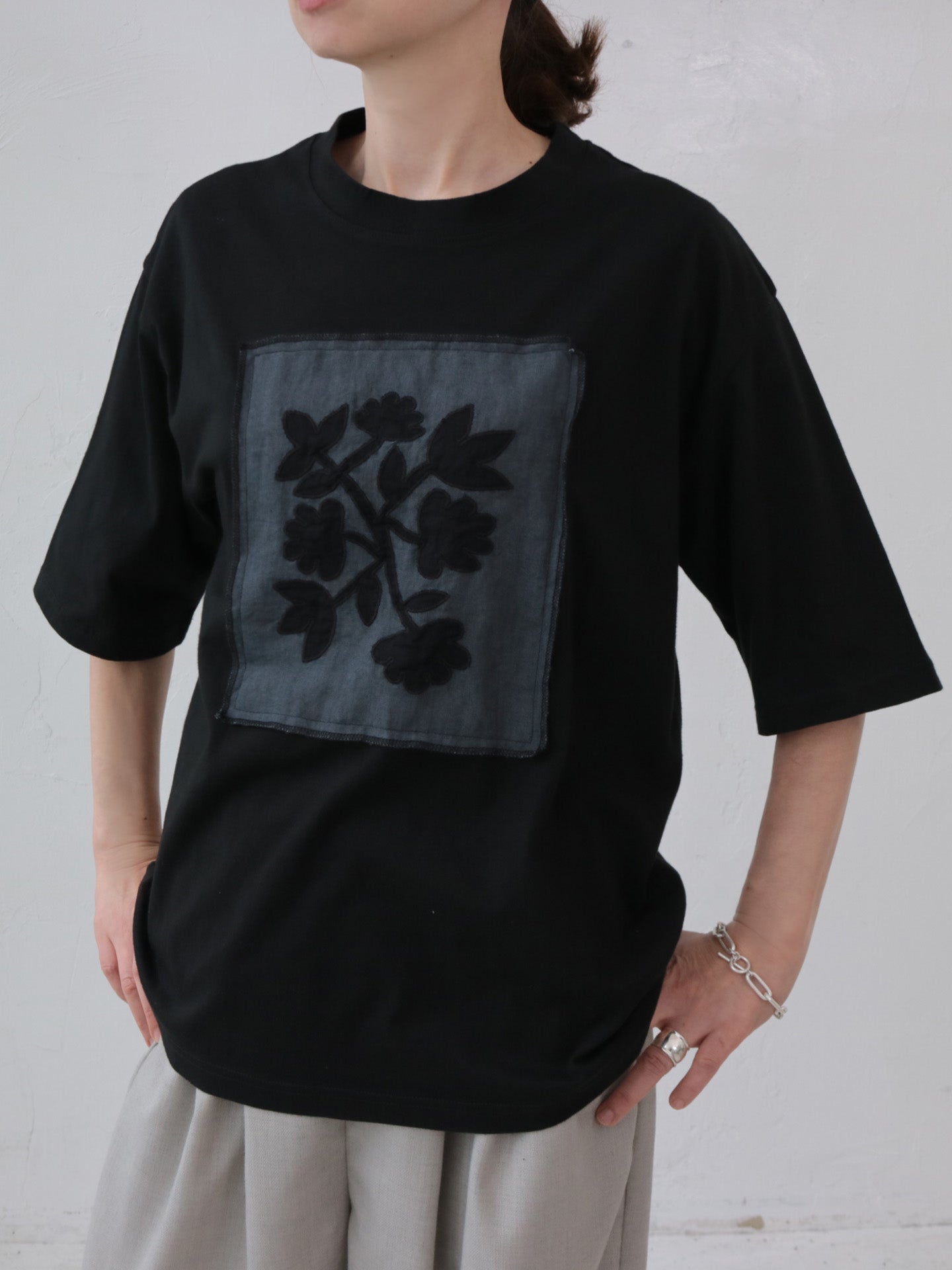 doux bleu アップリケ刺繍 Tシャツ DB-2521-053