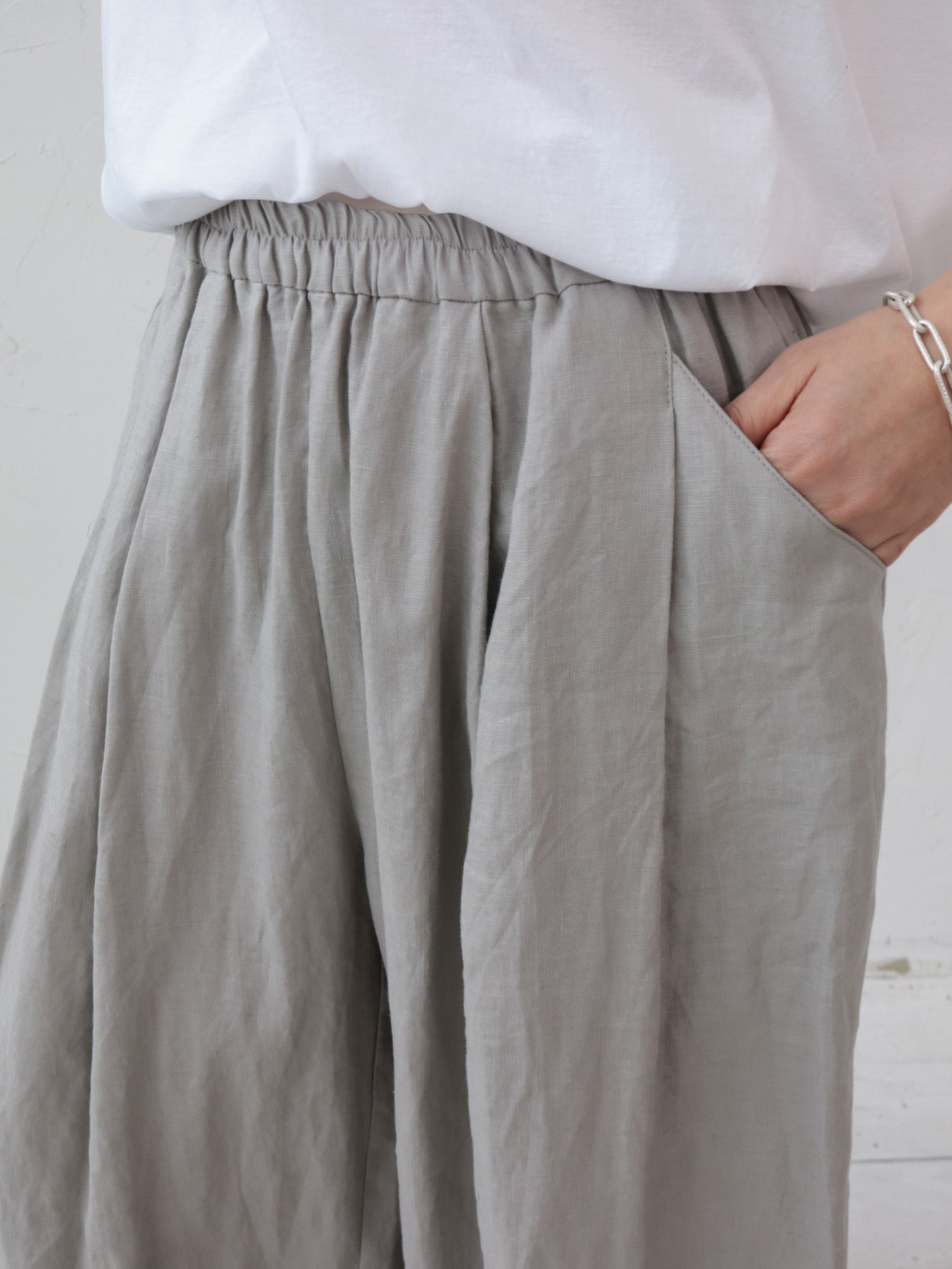 doux bleu リネンタック ワイドイージーパンツ DB-2525-057