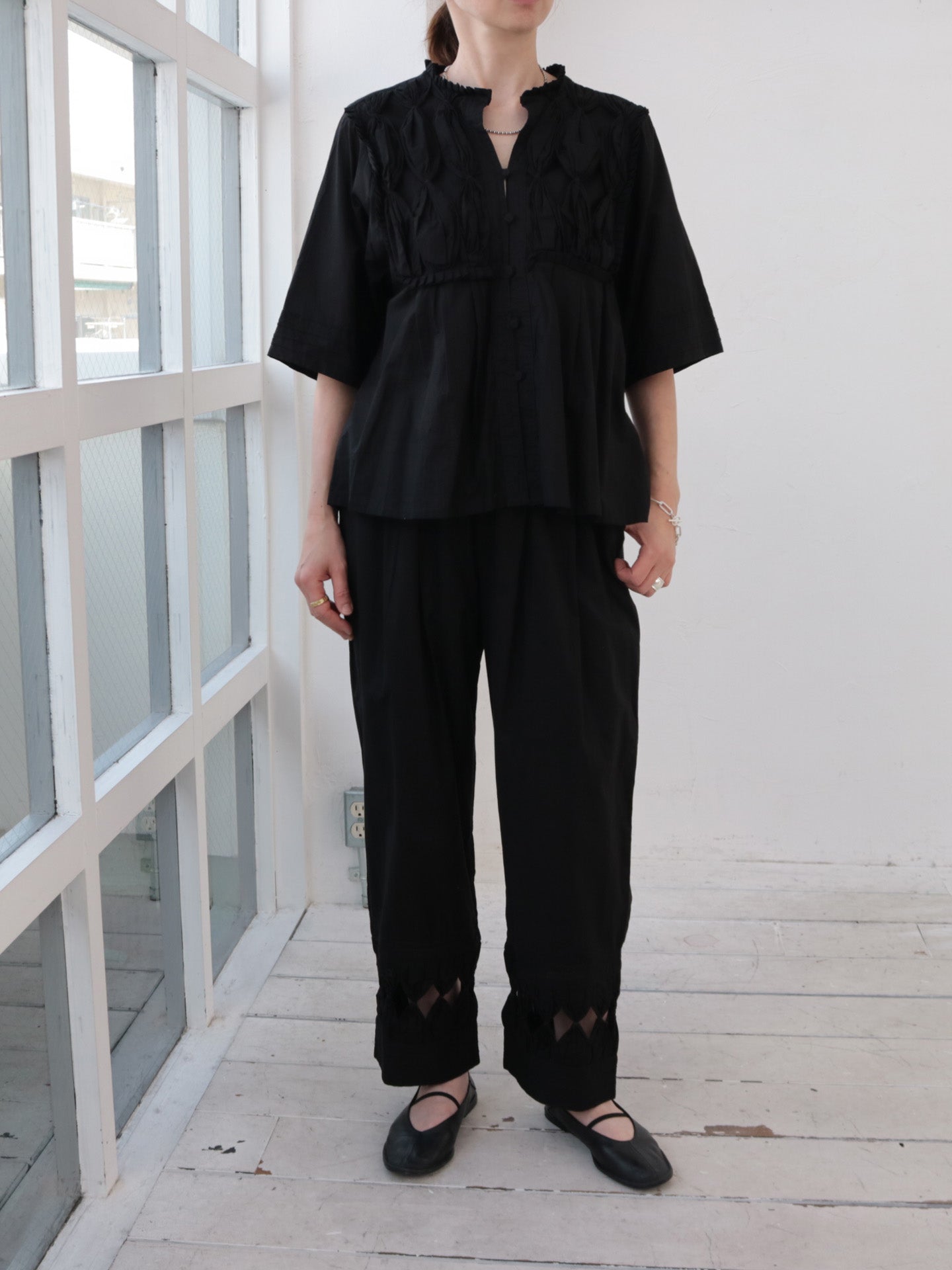 doux bleu RIBBON TIE ブラウス DB-2523-060