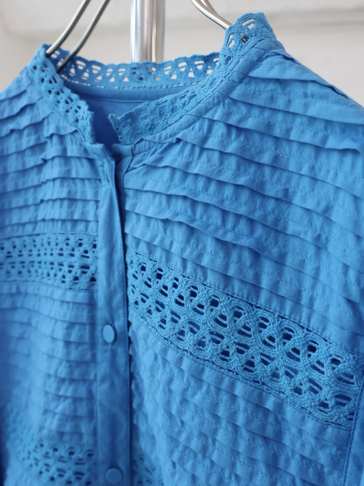 doux bleu コットンキャンブリック 刺繍レースブラウス DB-2653-051