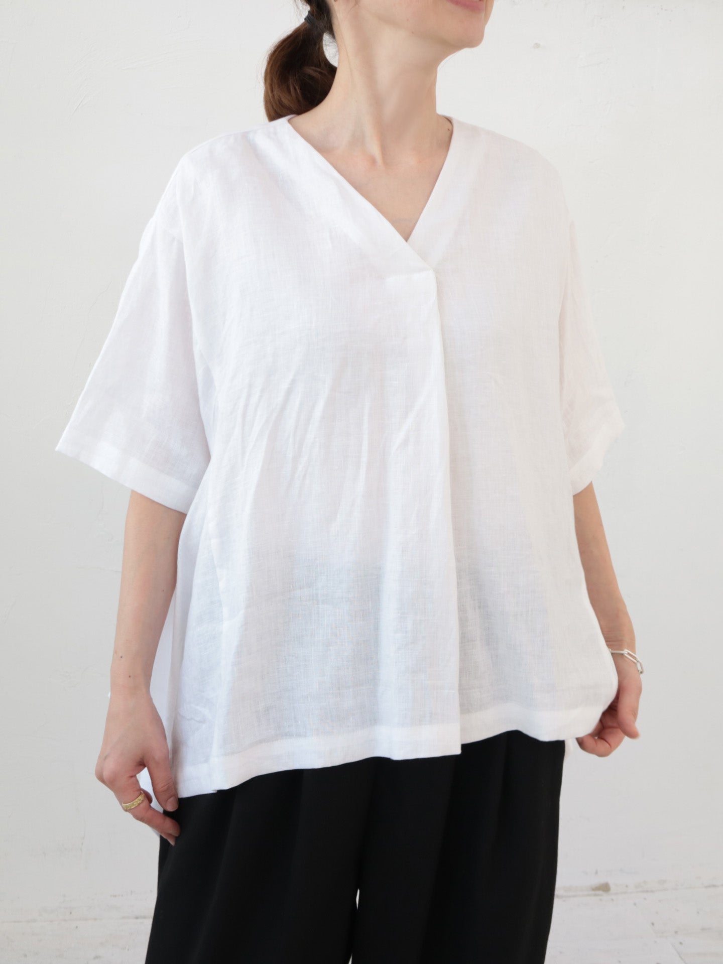 doux bleu リネンドレーププルオーバー DB-2523-056