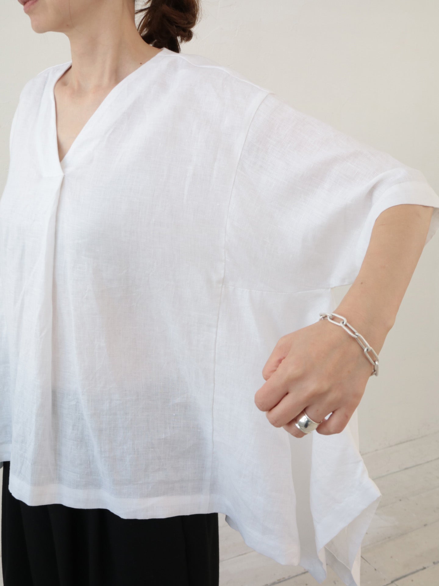 doux bleu リネンドレーププルオーバー DB-2523-056