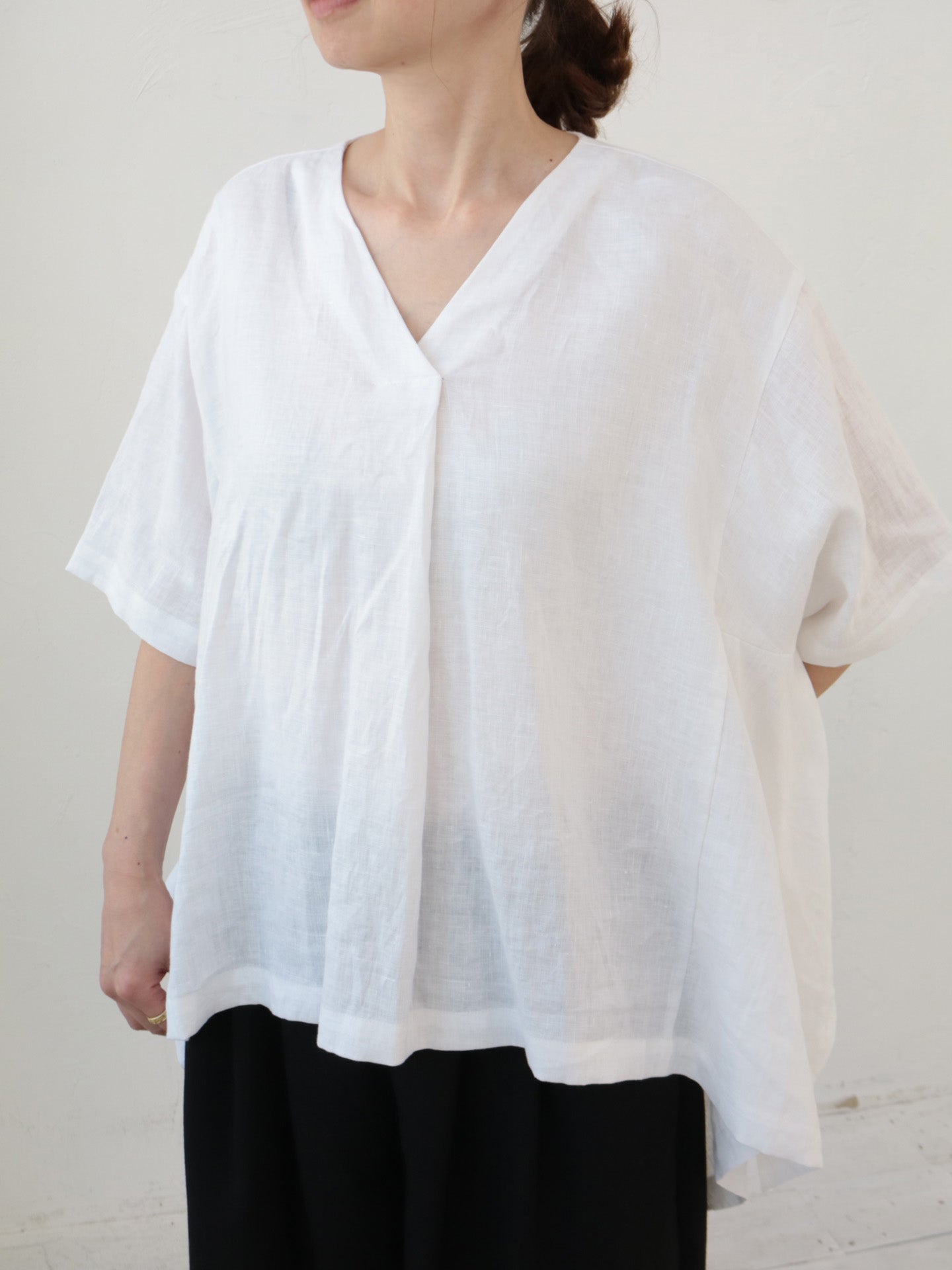 doux bleu リネンドレーププルオーバー DB-2523-056