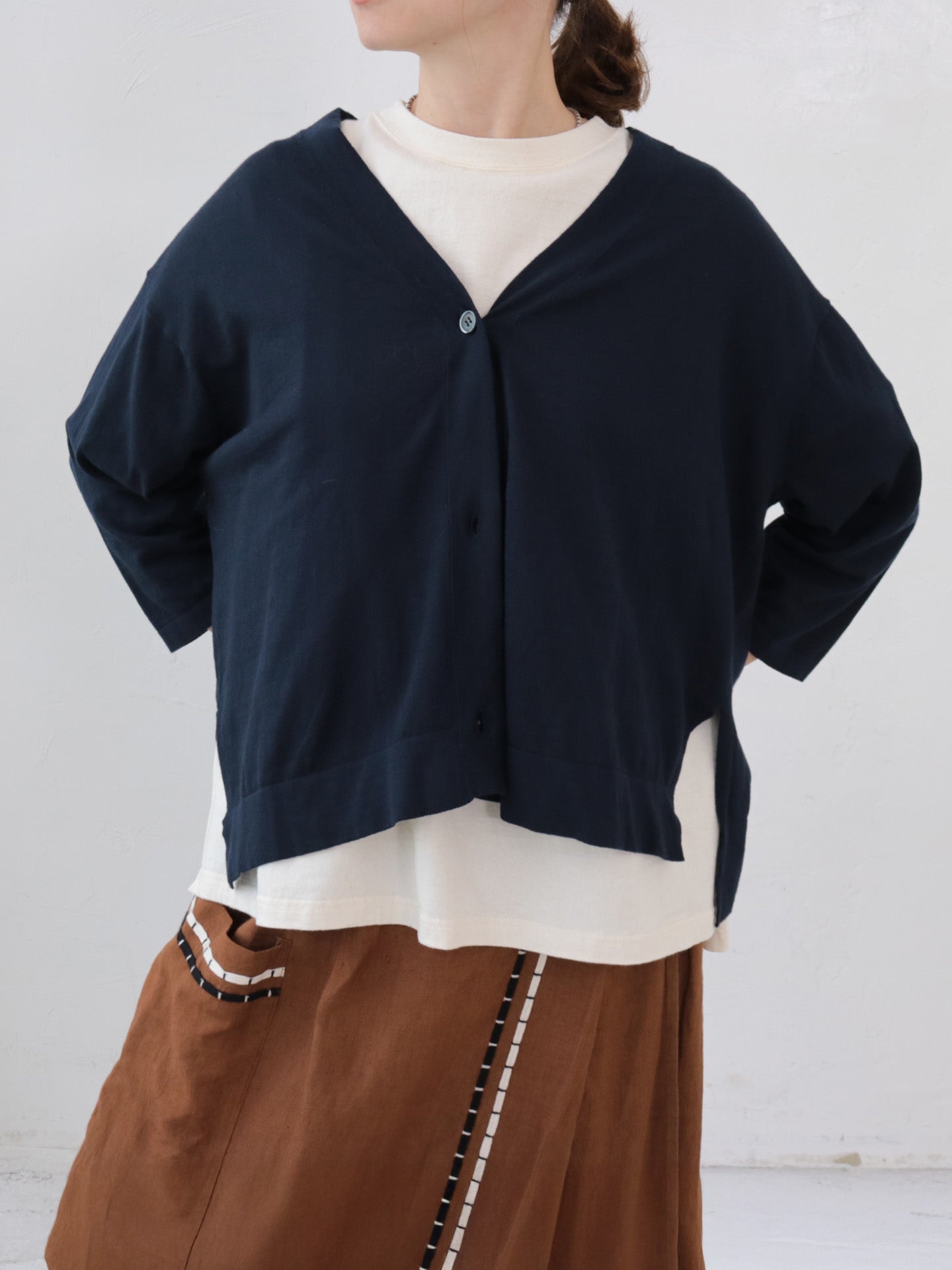 doux bleu ハイツイスト Vカーディガン DB-2522-045