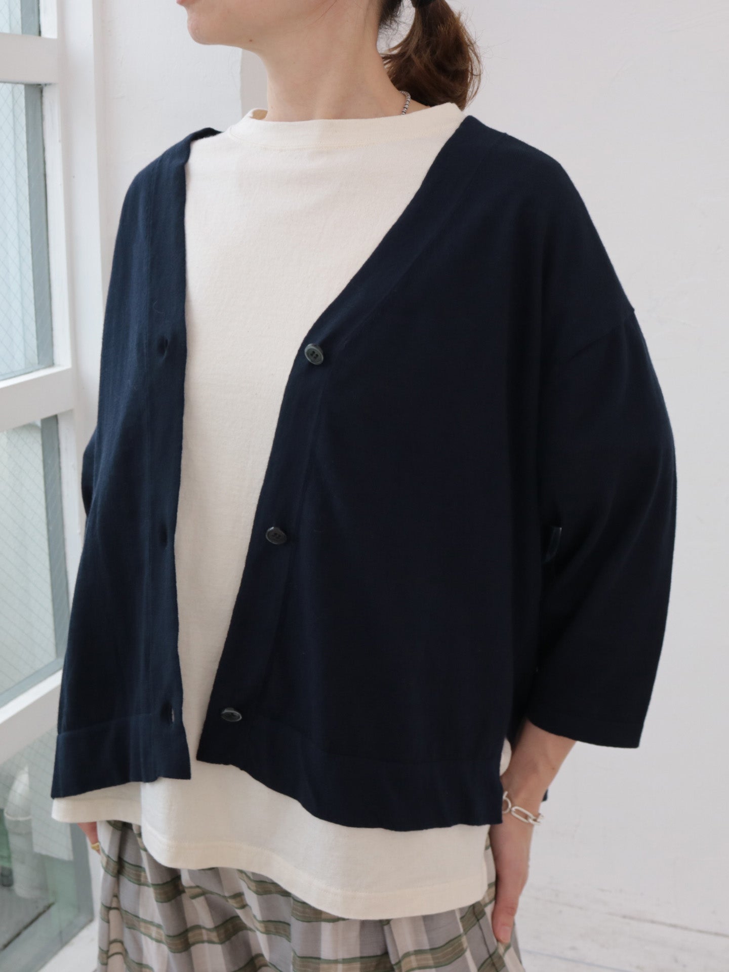 doux bleu ハイツイスト Vカーディガン DB-2522-045