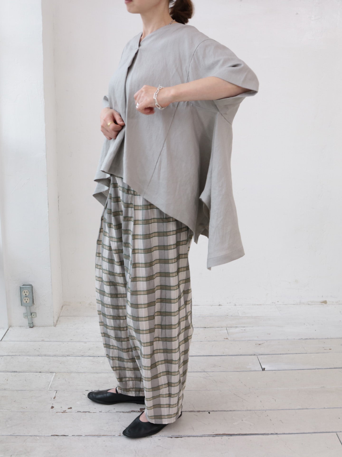 doux bleu リネンドレーププルオーバー DB-2523-056