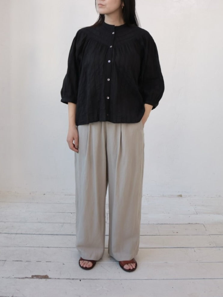 YARRA INDIAピンタック切替ブラウス YR-1623-286