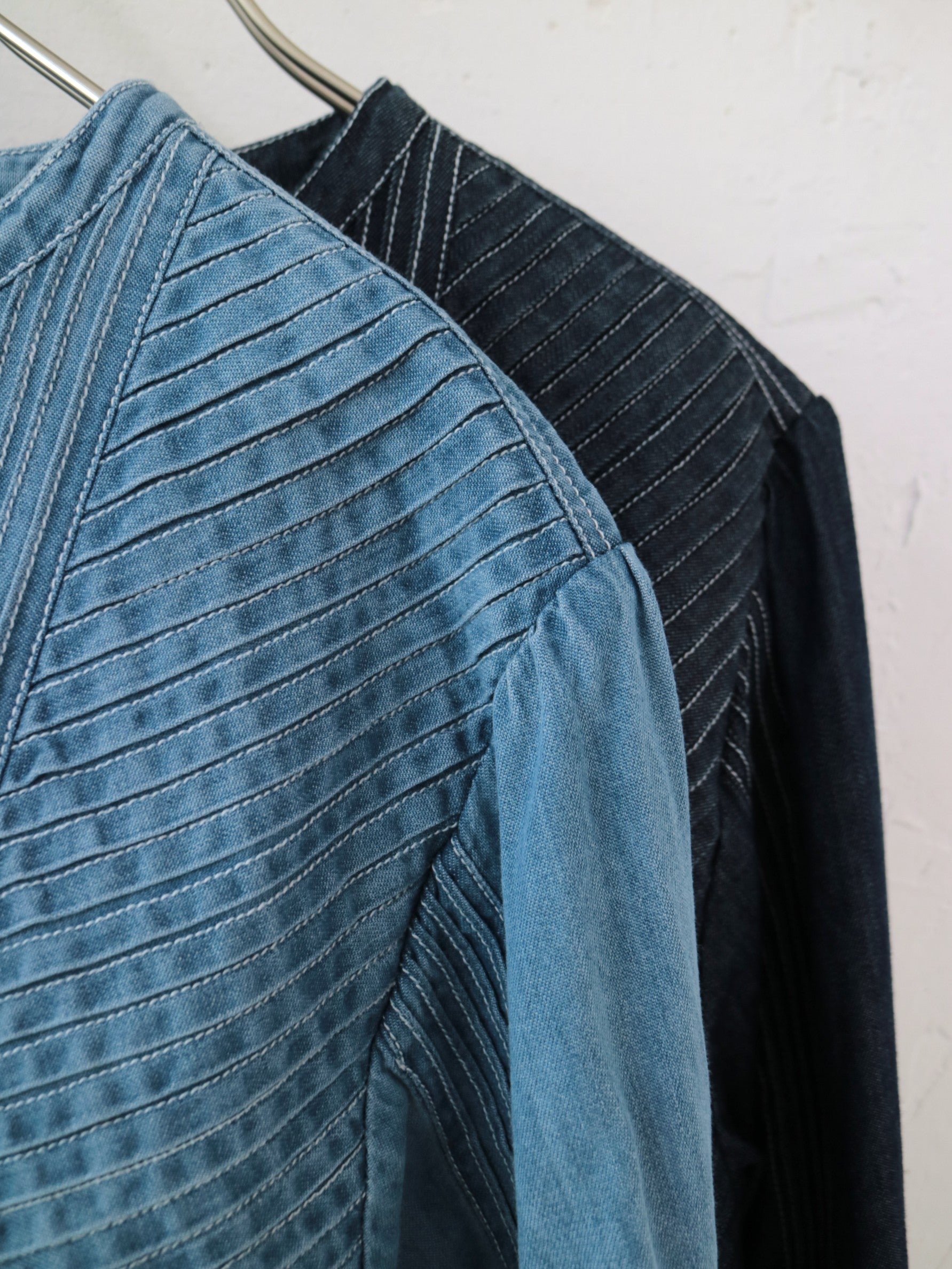 doux bleu ピンタックステッチ デニムシャツ DB-2663-068