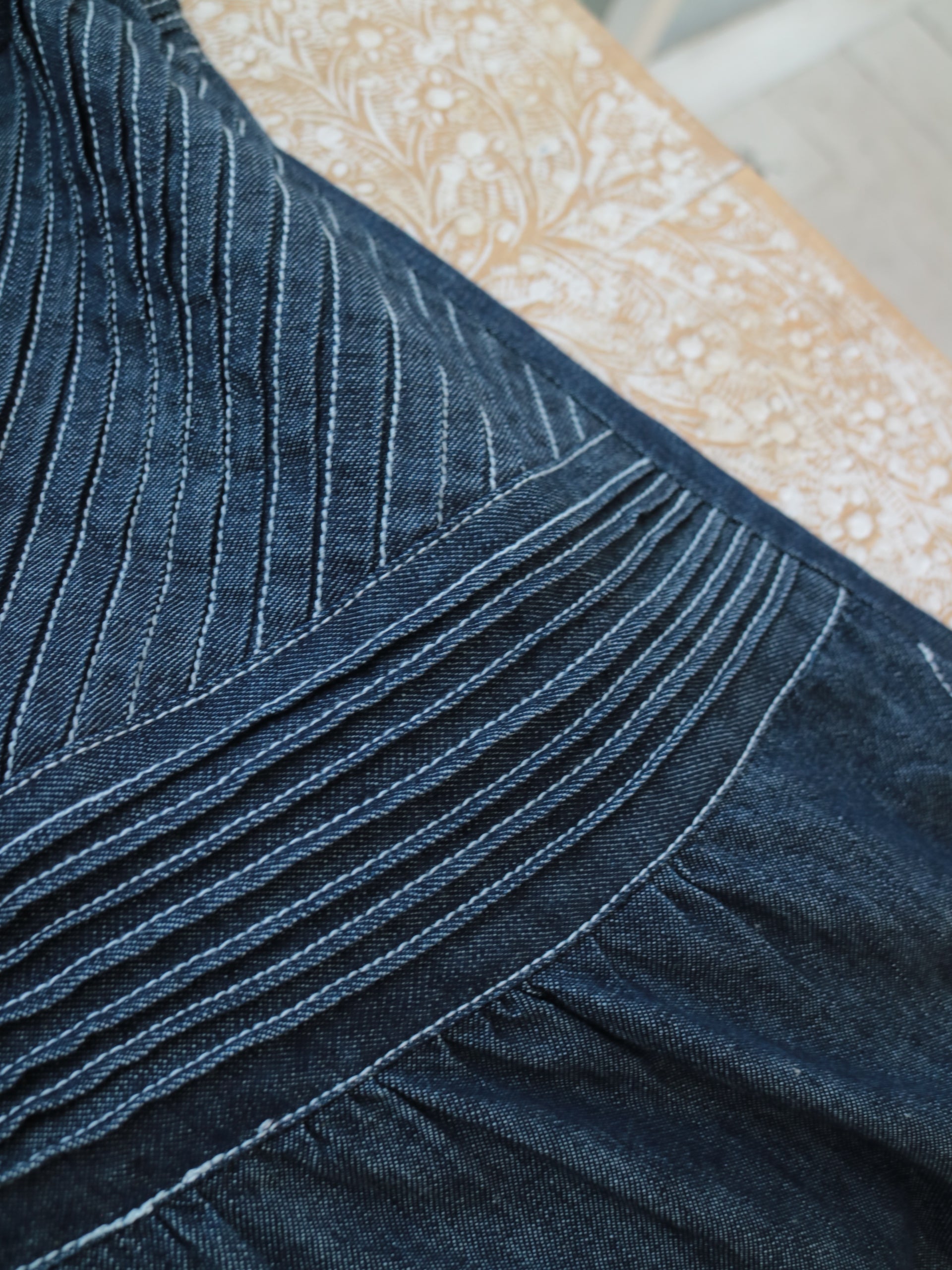doux bleu ピンタックステッチ デニムワンピース DB-2614-013