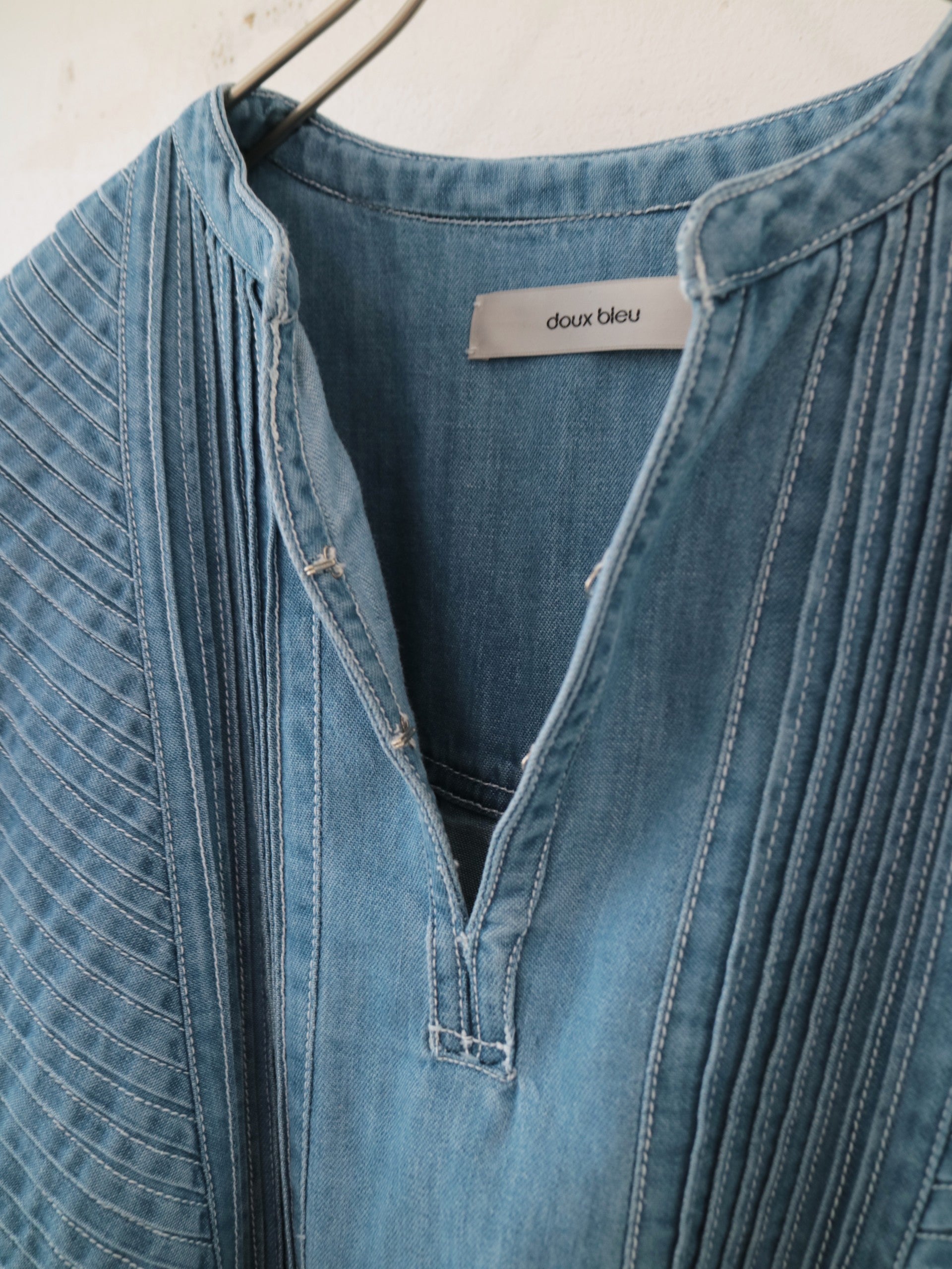 doux bleu ピンタックステッチ デニムワンピース DB-2614-013