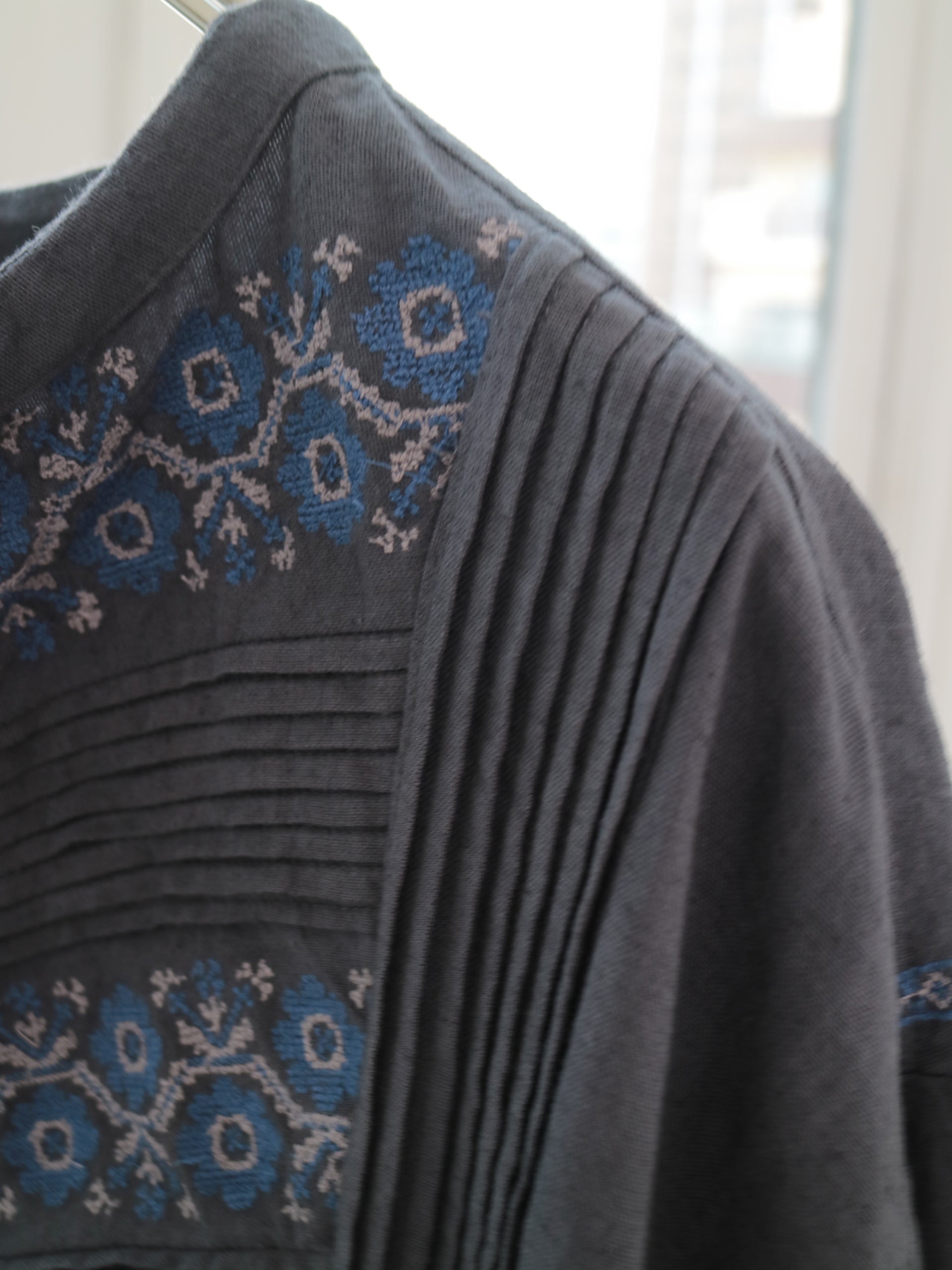doux bleu C/L クロスステッチ刺繍 ヨークワンピース DB-2614-016