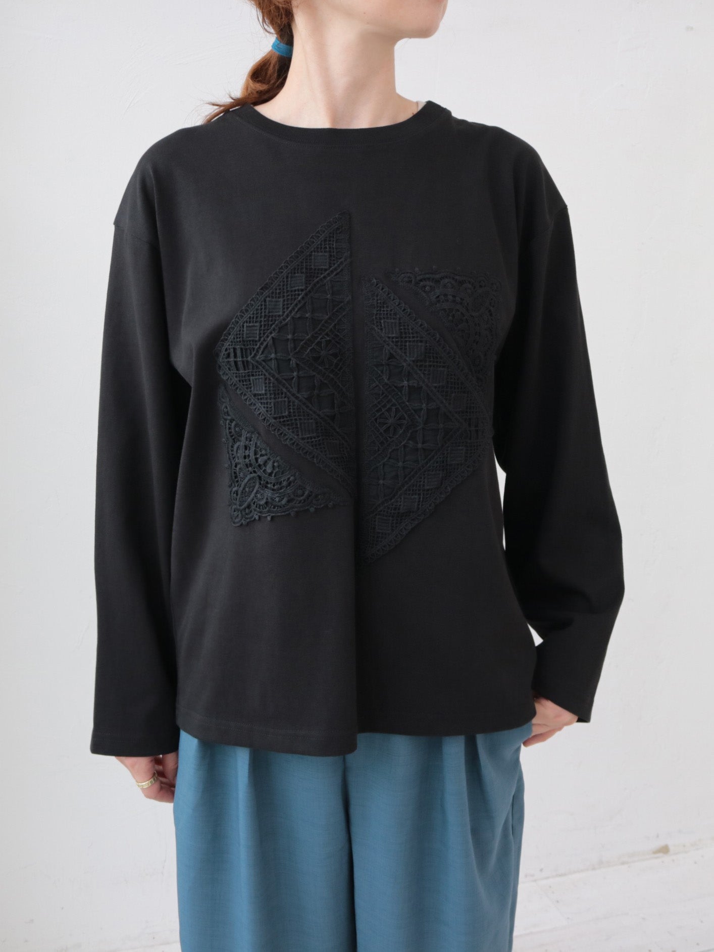 doux bleu クロシェレース パッチワークプルオーバー DB-2611-028