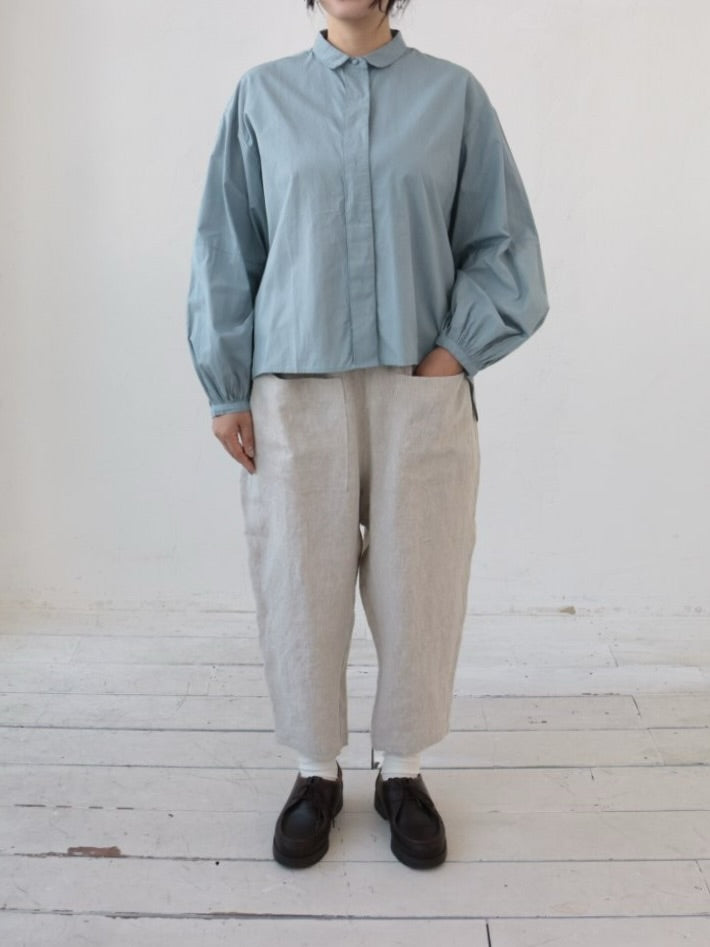 YARRA INDIAポプリン袖切替ブラウス YR-1613-209