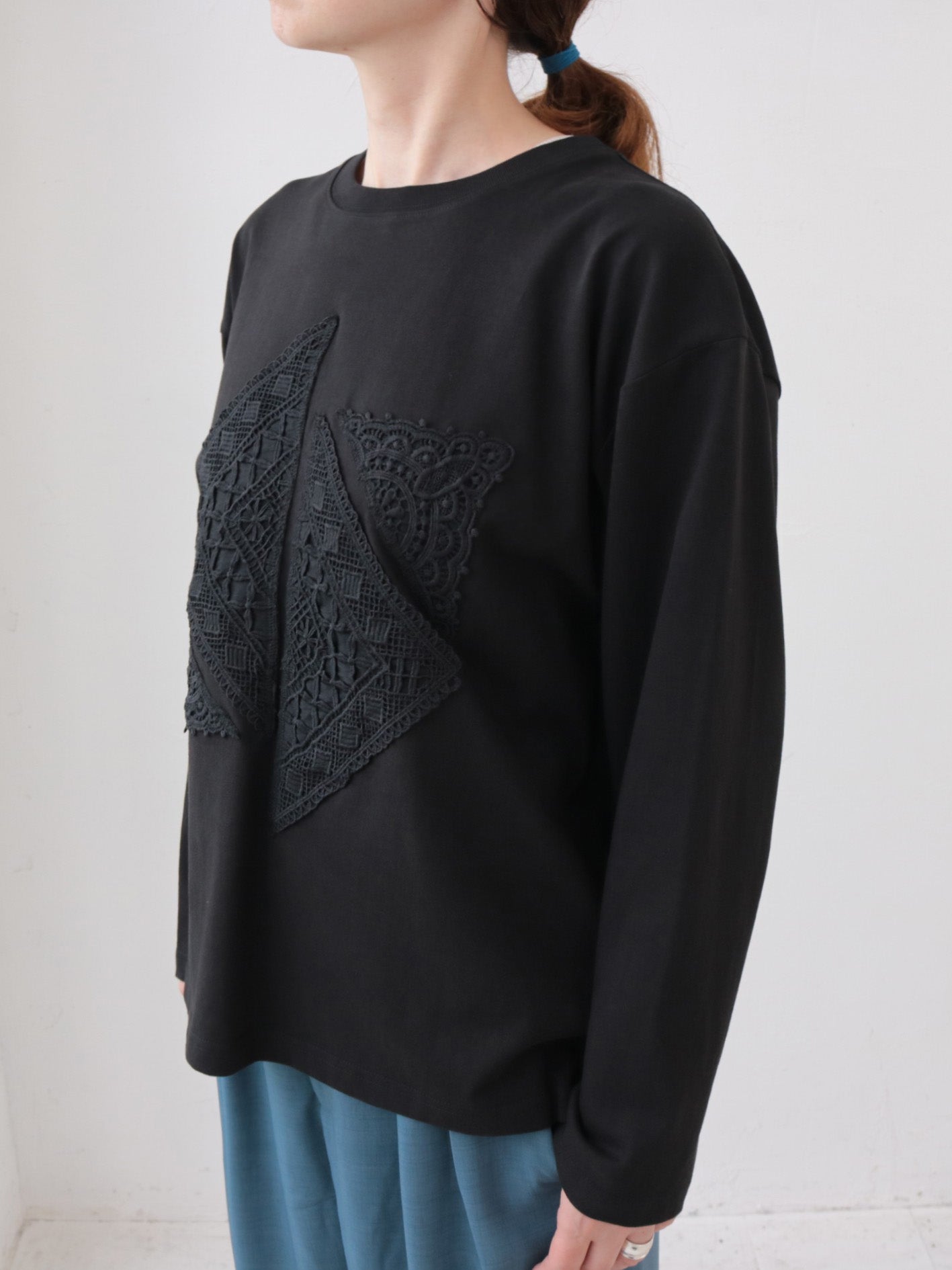 doux bleu クロシェレース パッチワークプルオーバー DB-2611-028