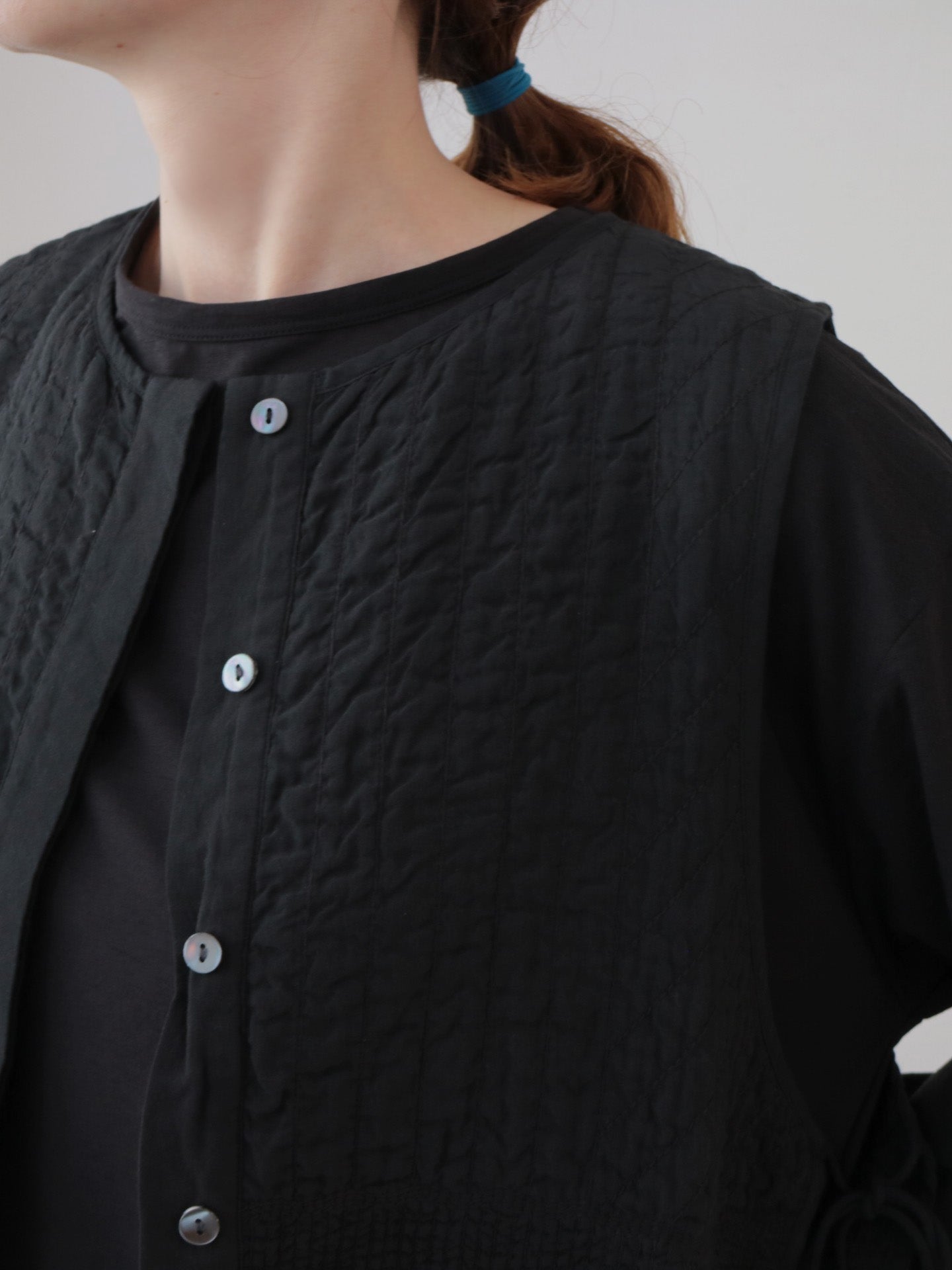 doux bleu Boutis Stitch ショートベスト DB-2618-033