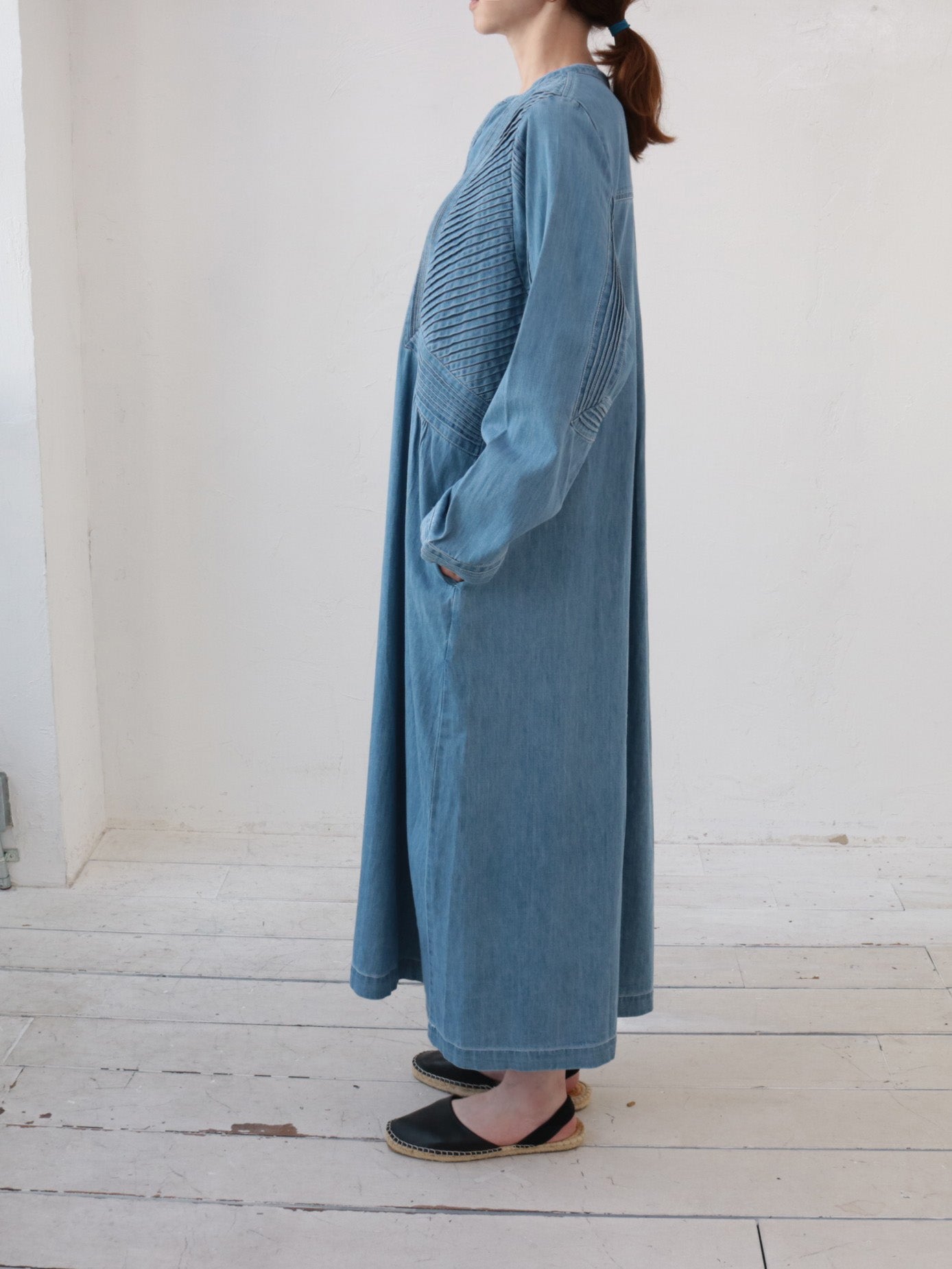 doux bleu ピンタックステッチ デニムワンピース DB-2614-013