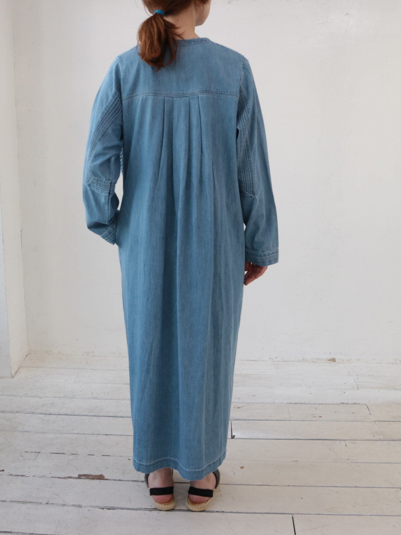 doux bleu ピンタックステッチ デニムワンピース DB-2614-013