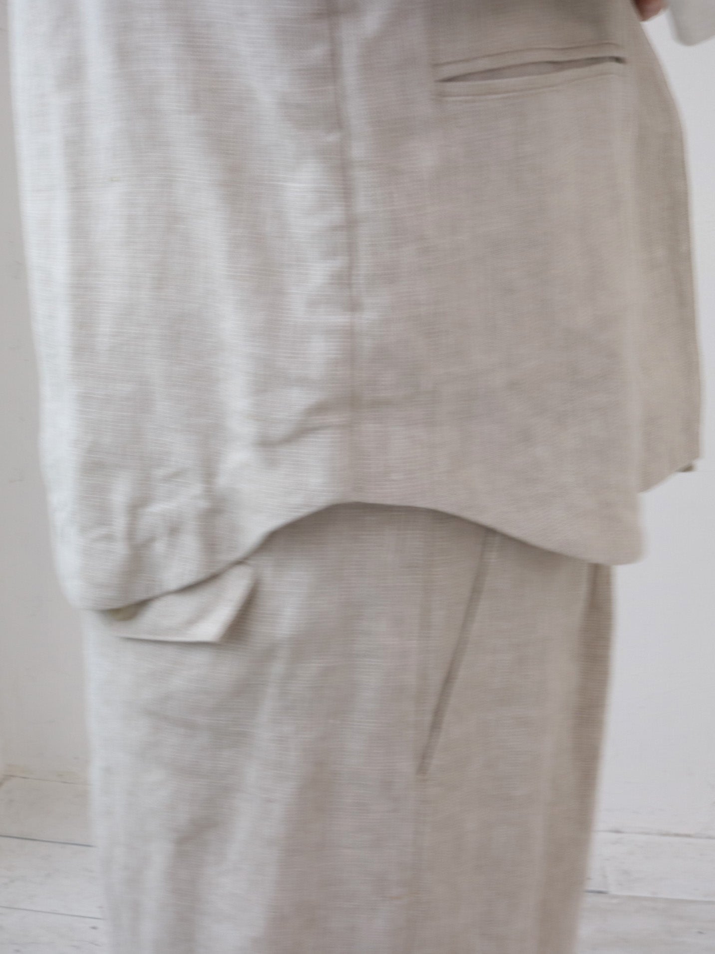 doux bleu クラシックリネン ショートベスト DB-2618-004