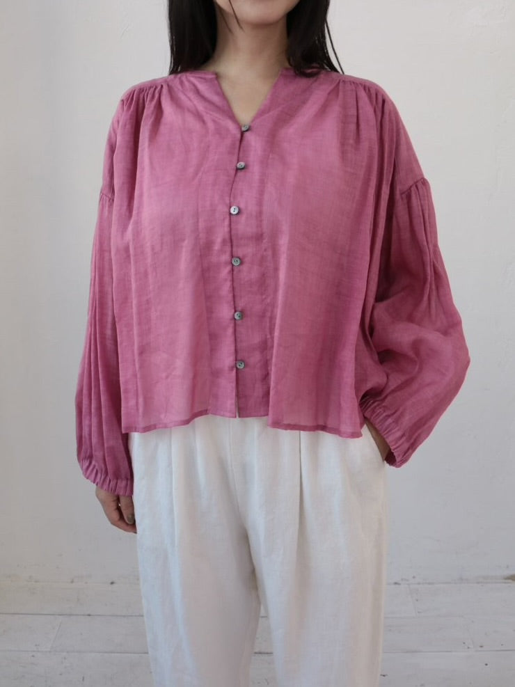 YARRA シアーリネンスキッパーブラウス YR-1623-284