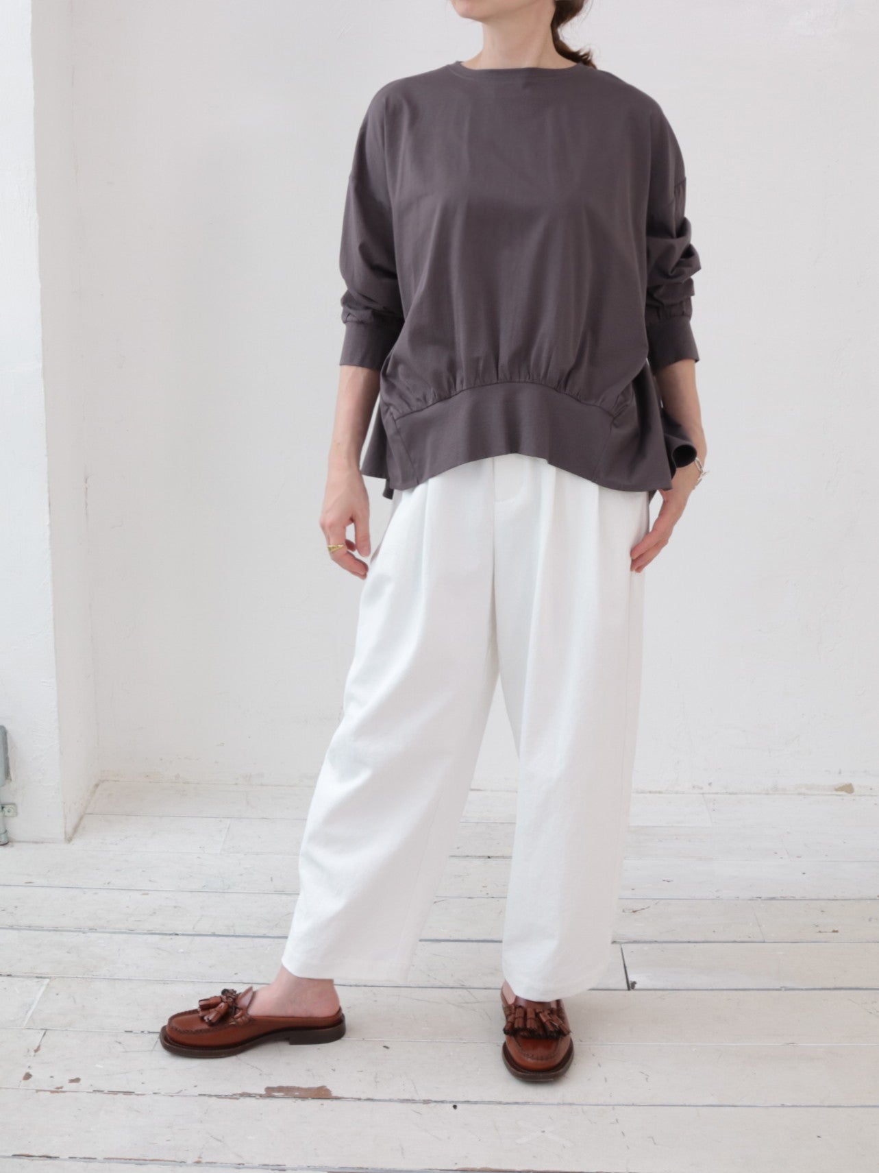 doux bleu シルケットコットン ボックスプルオーバー DB-2611-014