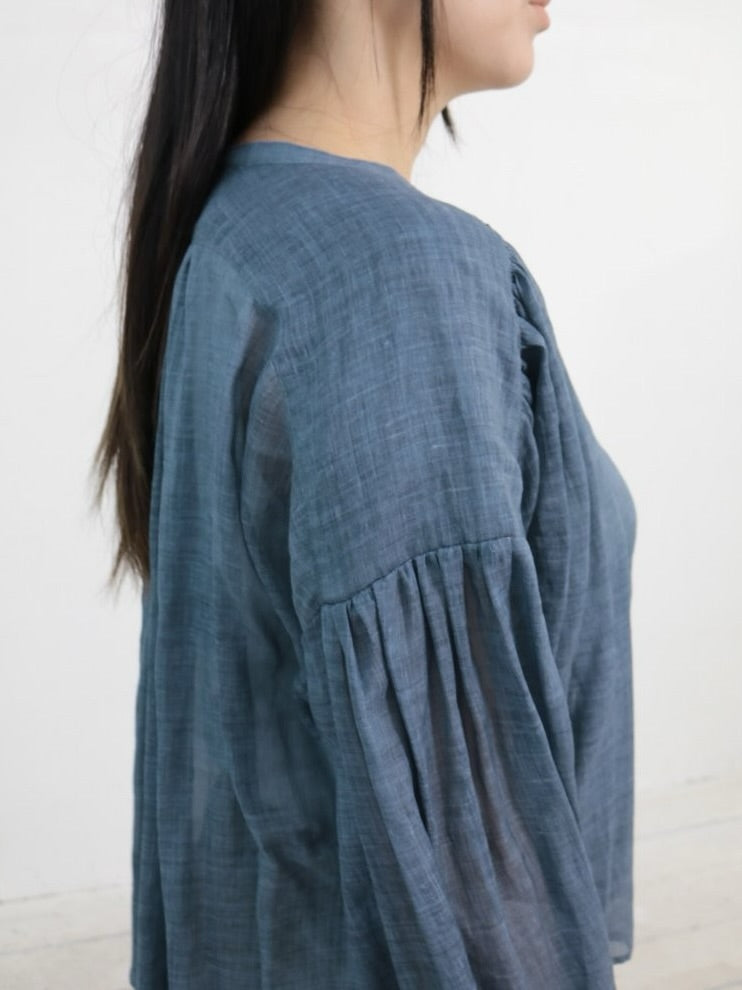 YARRA シアーリネンスキッパーブラウス YR-1623-284