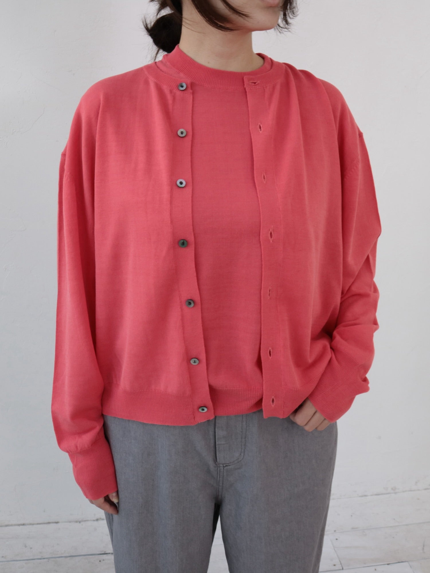 YARRA NEU メンソールニットカーディガン NU-5512-408