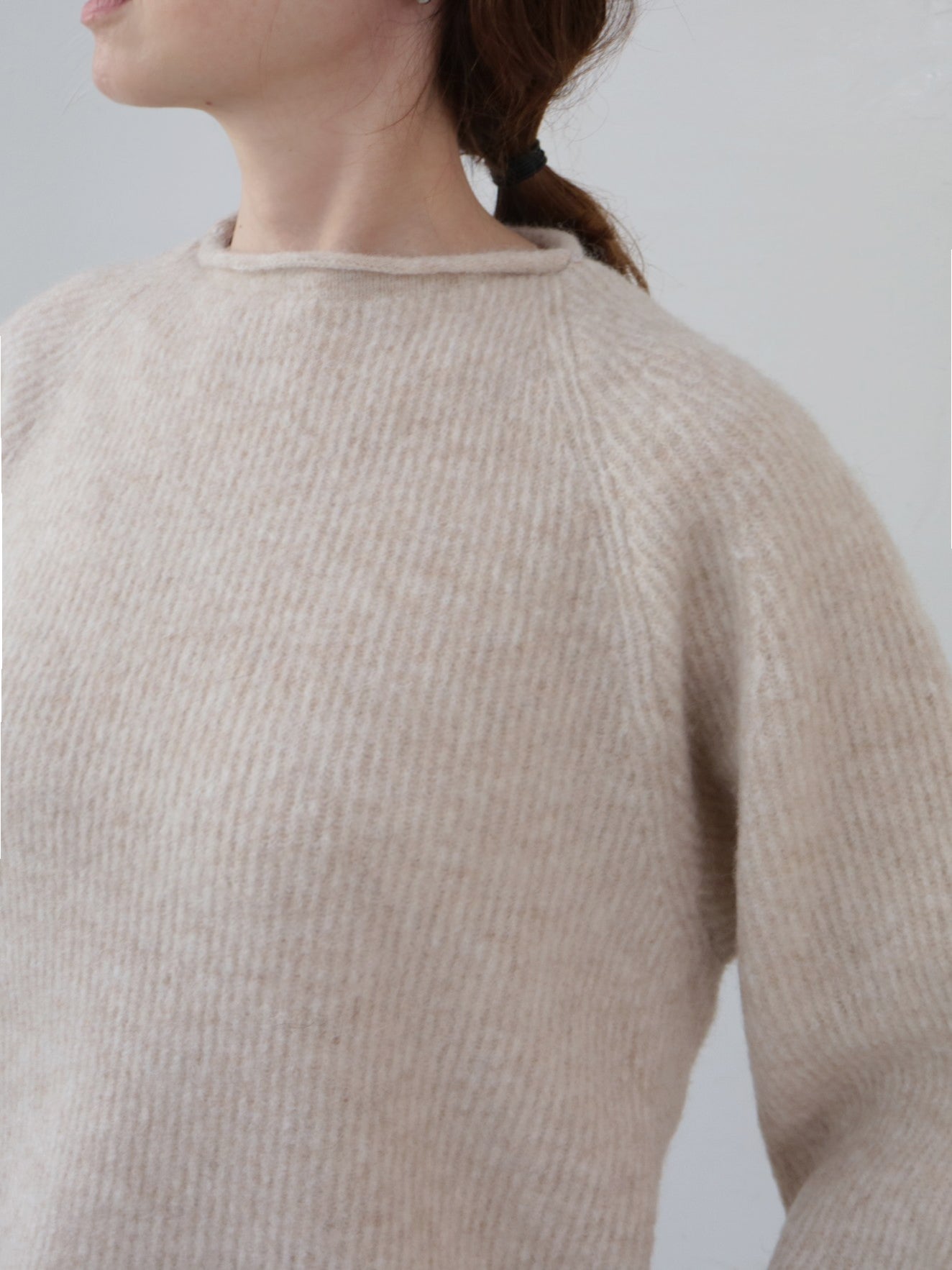 doux bleu ラマ畦プルオーバー DB-2552-055