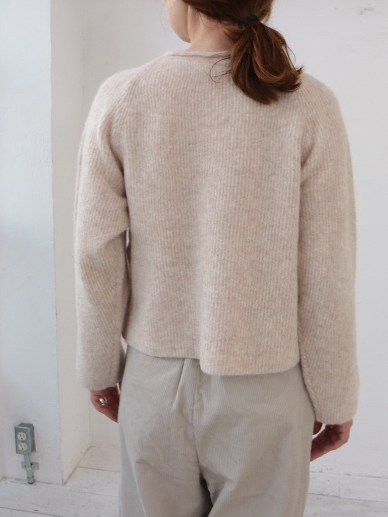 doux bleu ラマ畦プルオーバー DB-2552-055